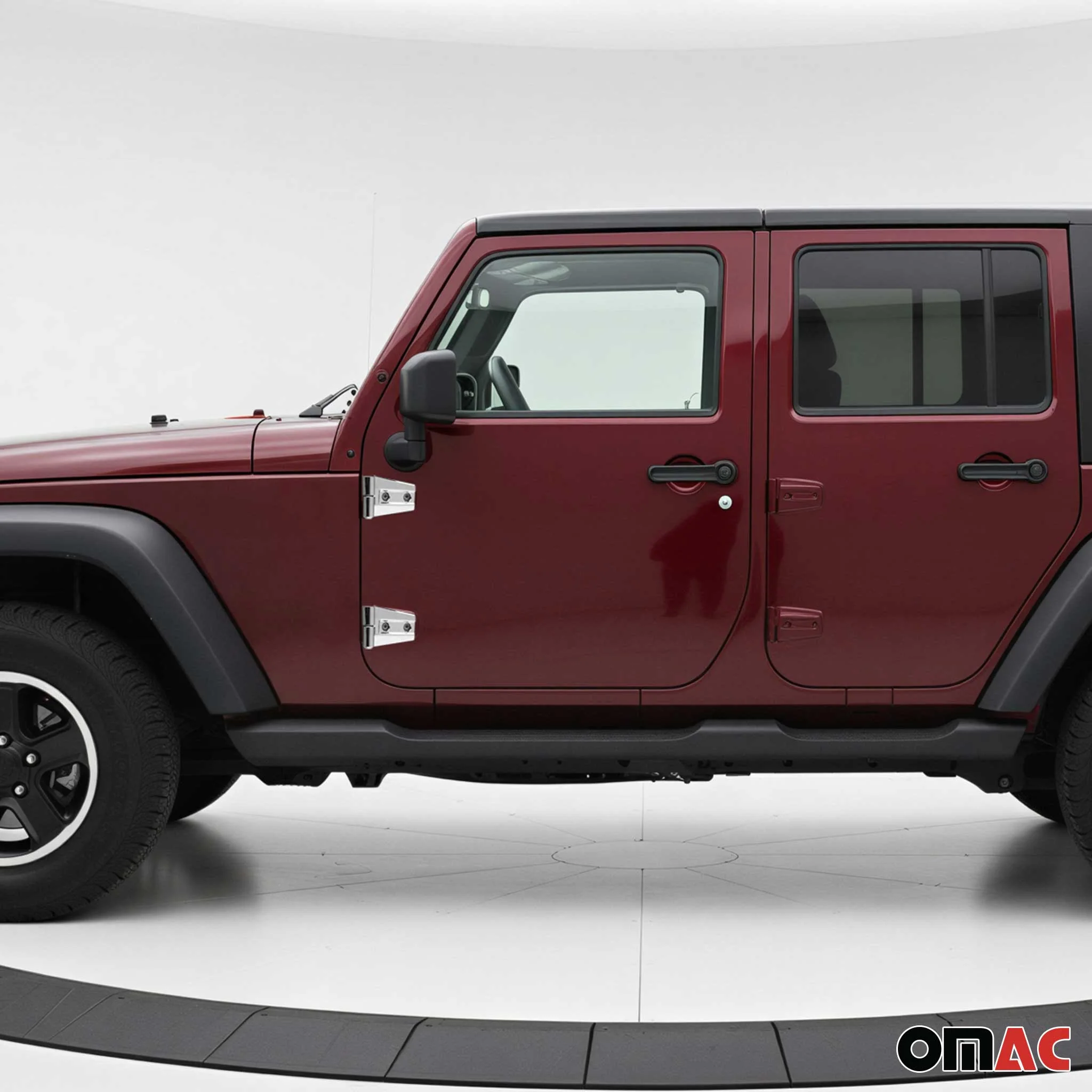 Door Hinge Cover for Jeep Wrangler 2007-2018 Silver 2Pcs ABS Chrome - Image 3