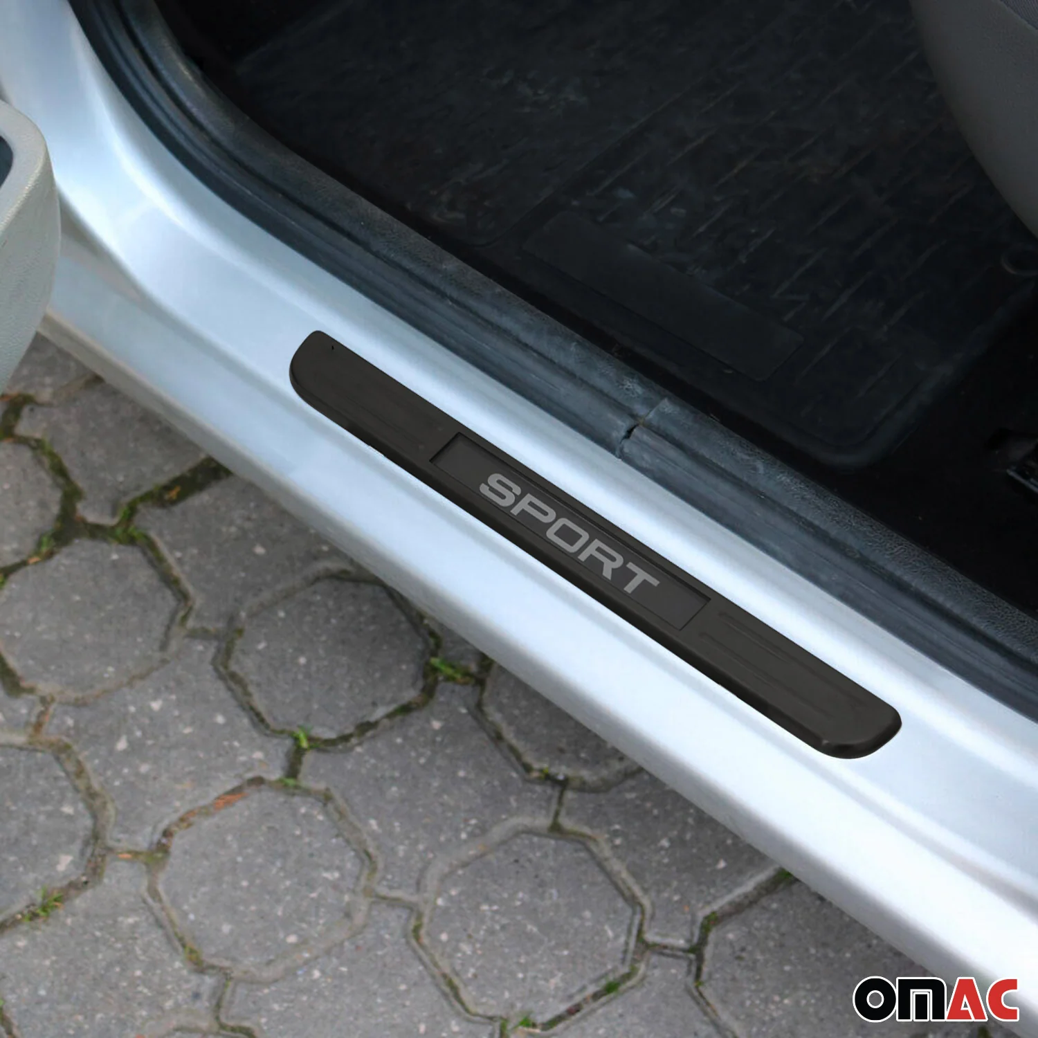 BMW Door Sill Scuff Plate Illuminated Brushed Stainless Steel Brushed Dark 4Pcs - Image 2