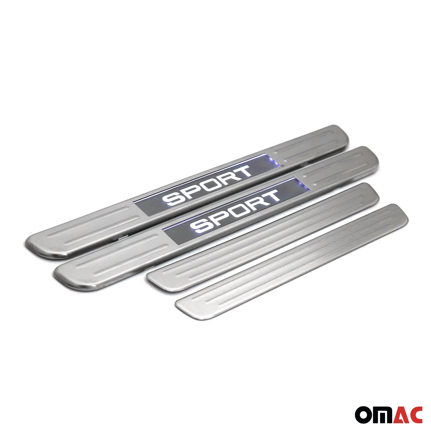 Cadillac Door Sill Scuff Plate Illuminated Stainless Steel Silver 4 Pcs - Image 3
