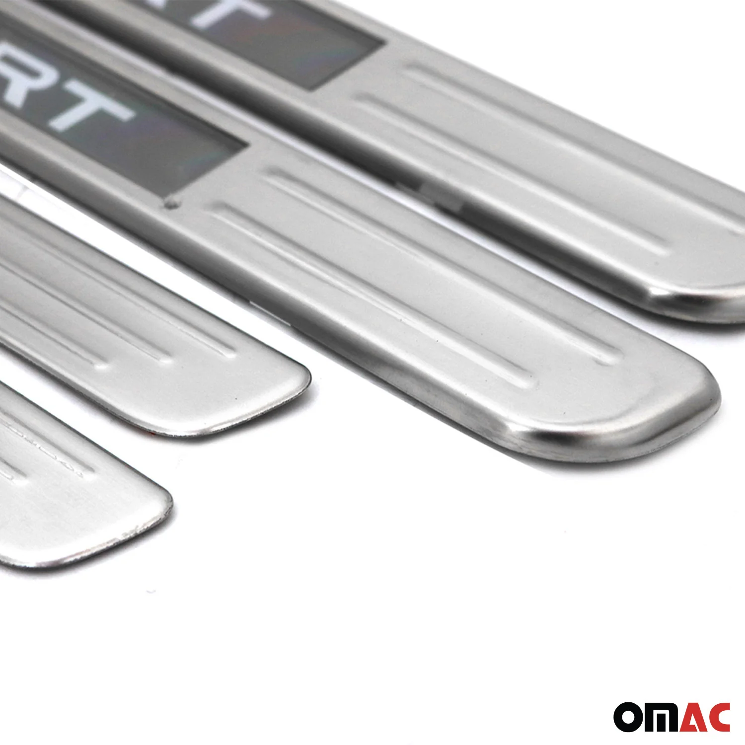 Cadillac Door Sill Scuff Plate Illuminated Stainless Steel Silver 4 Pcs - Image 7
