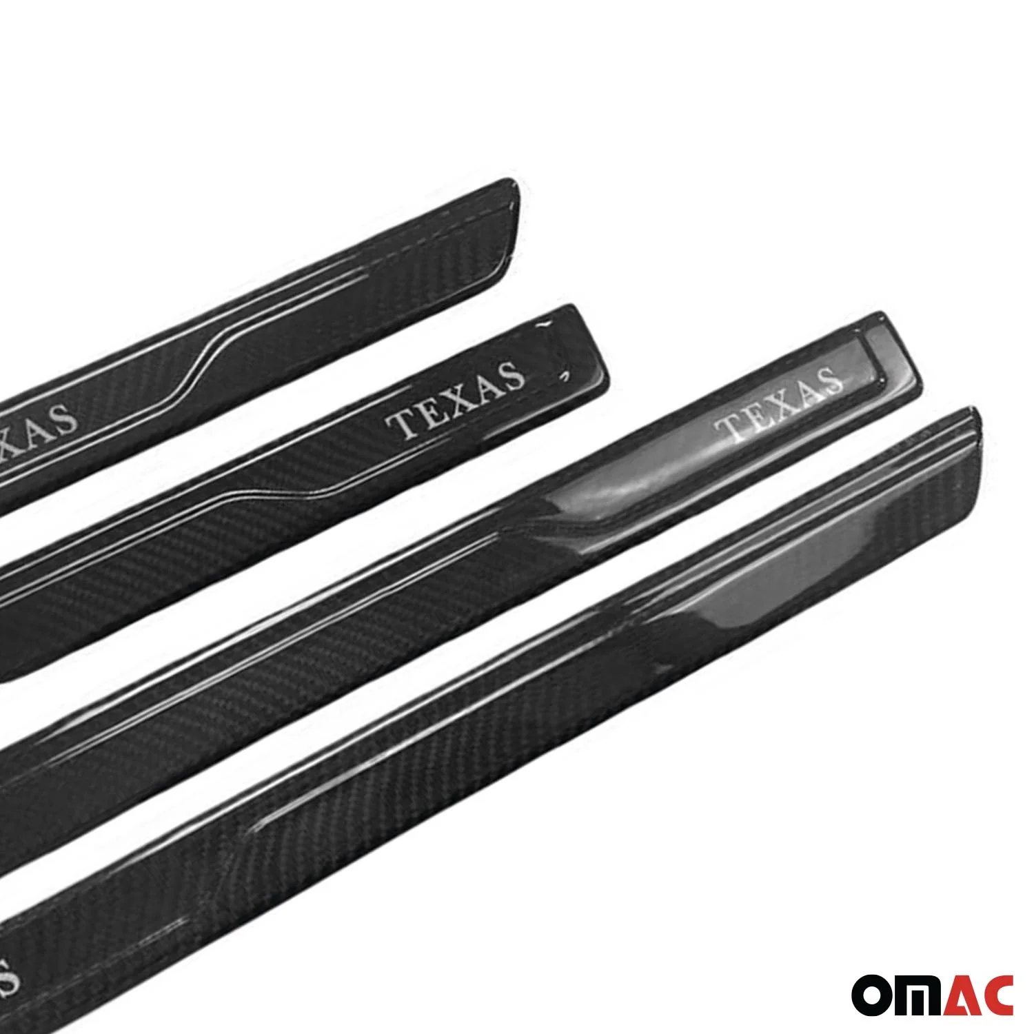 Volvo Door Sill Scuff Plate Scratch Protector Carbon Fiber Black 4 Pcs - Image 6