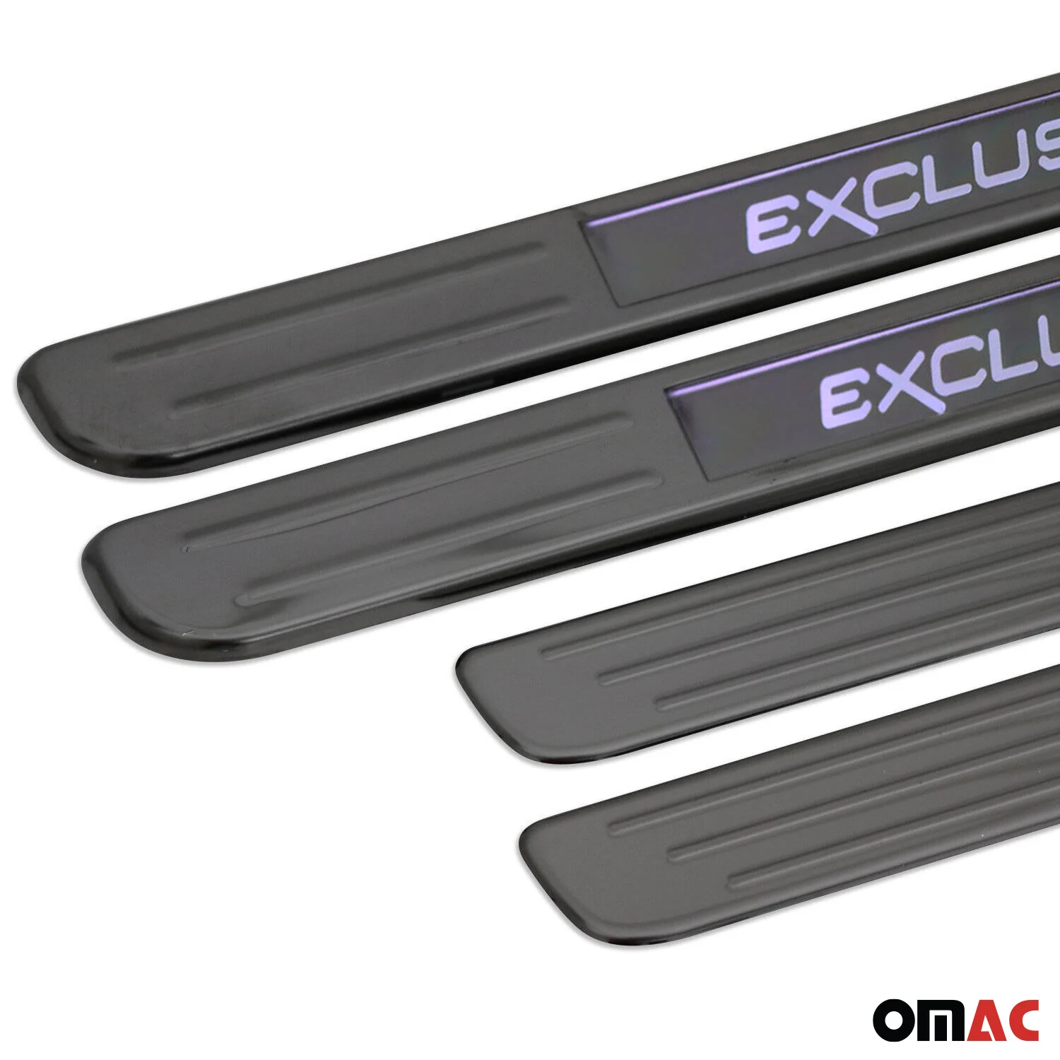 Jeep Door Sill Scuff Plate Illuminated Exclusive Stainless Steel Dark 4 Pcs - Image 7