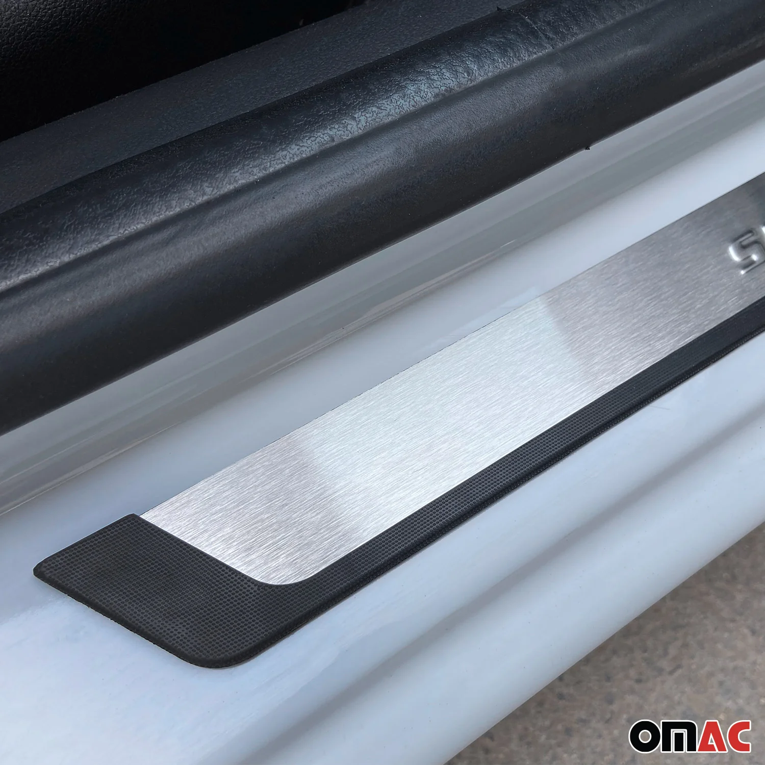 VW Atlas Door Sill Scuff Plate Scratch Protector Sport Stainless Steel Silver 2 Pcs - Image 6