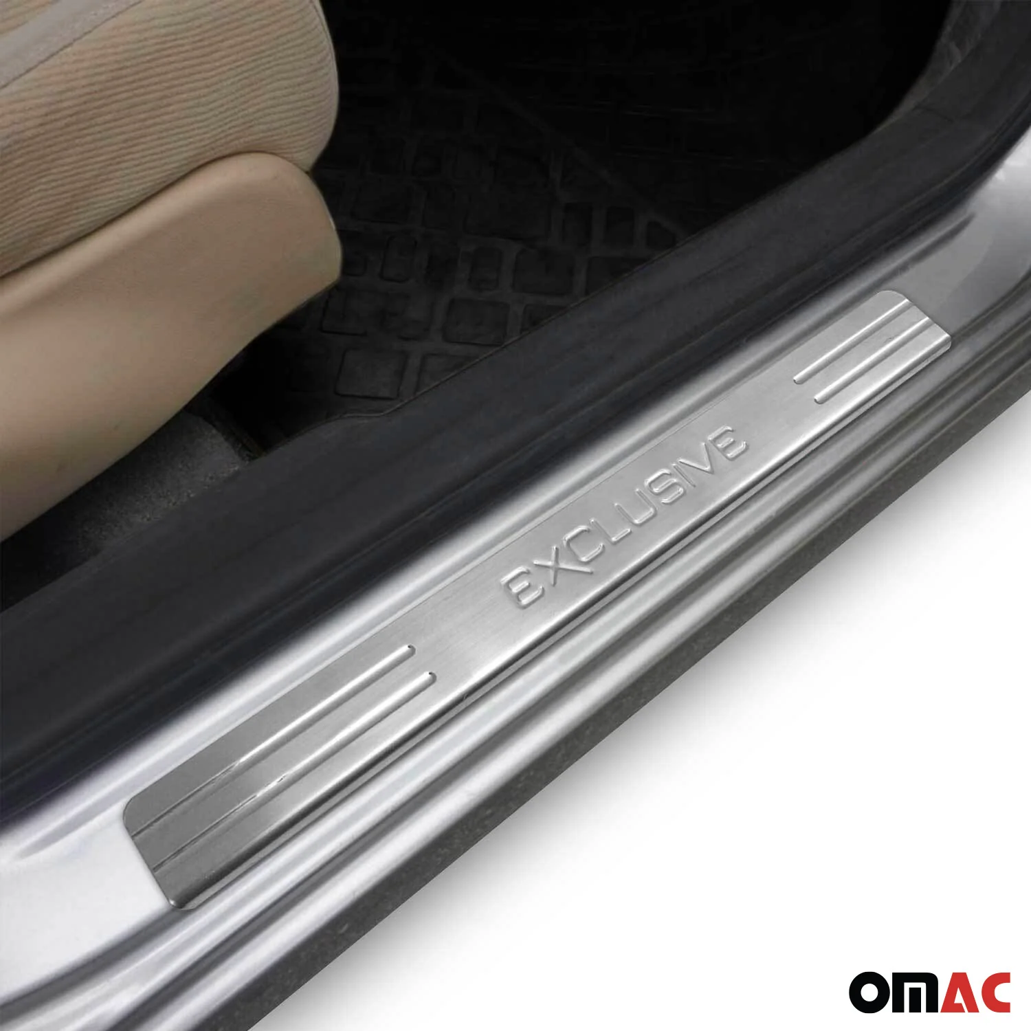 2000-2026 GMC Sierra 1500 Door Sill Scuff Plate Scratch Protector Exclusive Stainless Steel Silver 4Pcs - Image 2