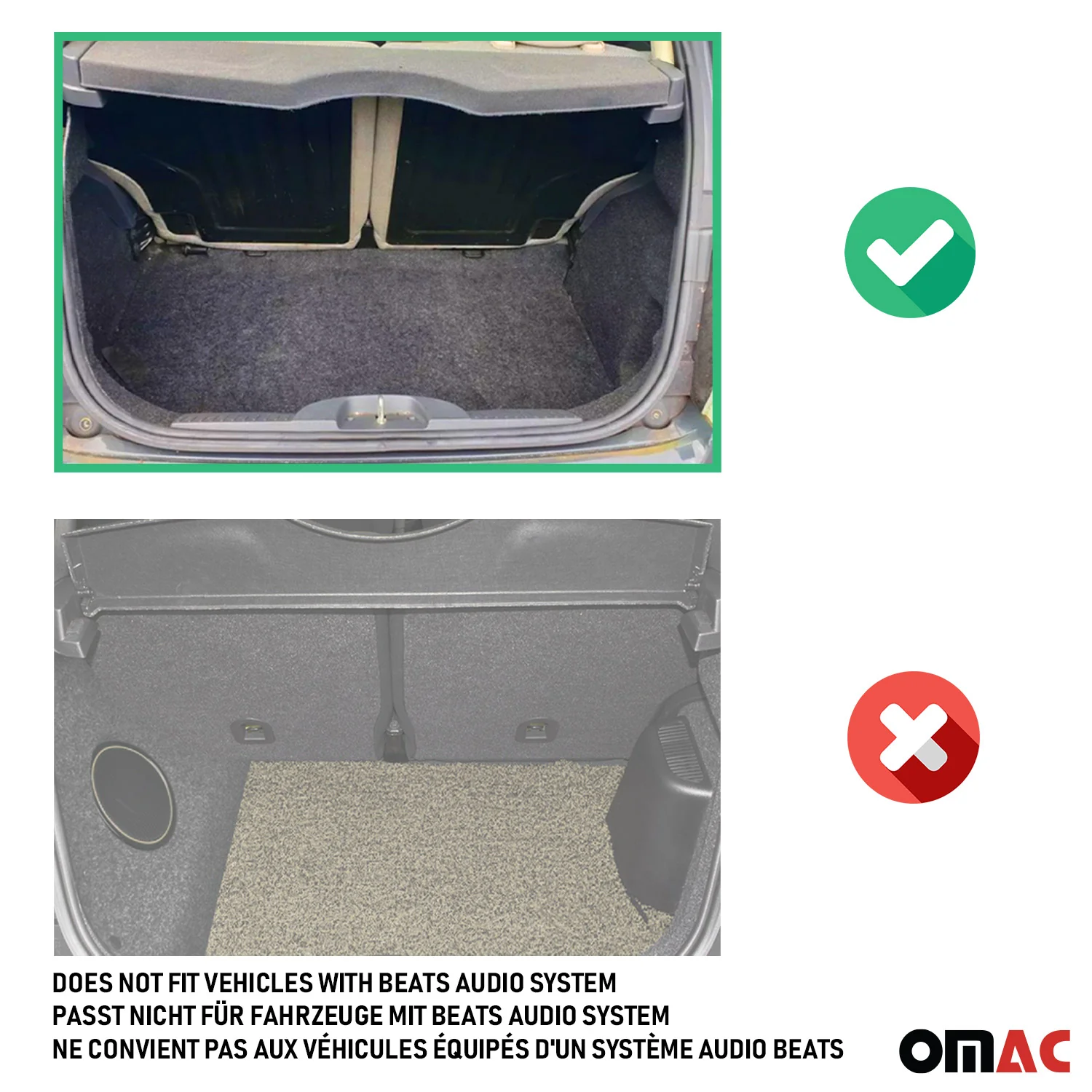 2012-2016 Fiat 500 Cargo Liner Trunk Mat All Weather Black - Image 4