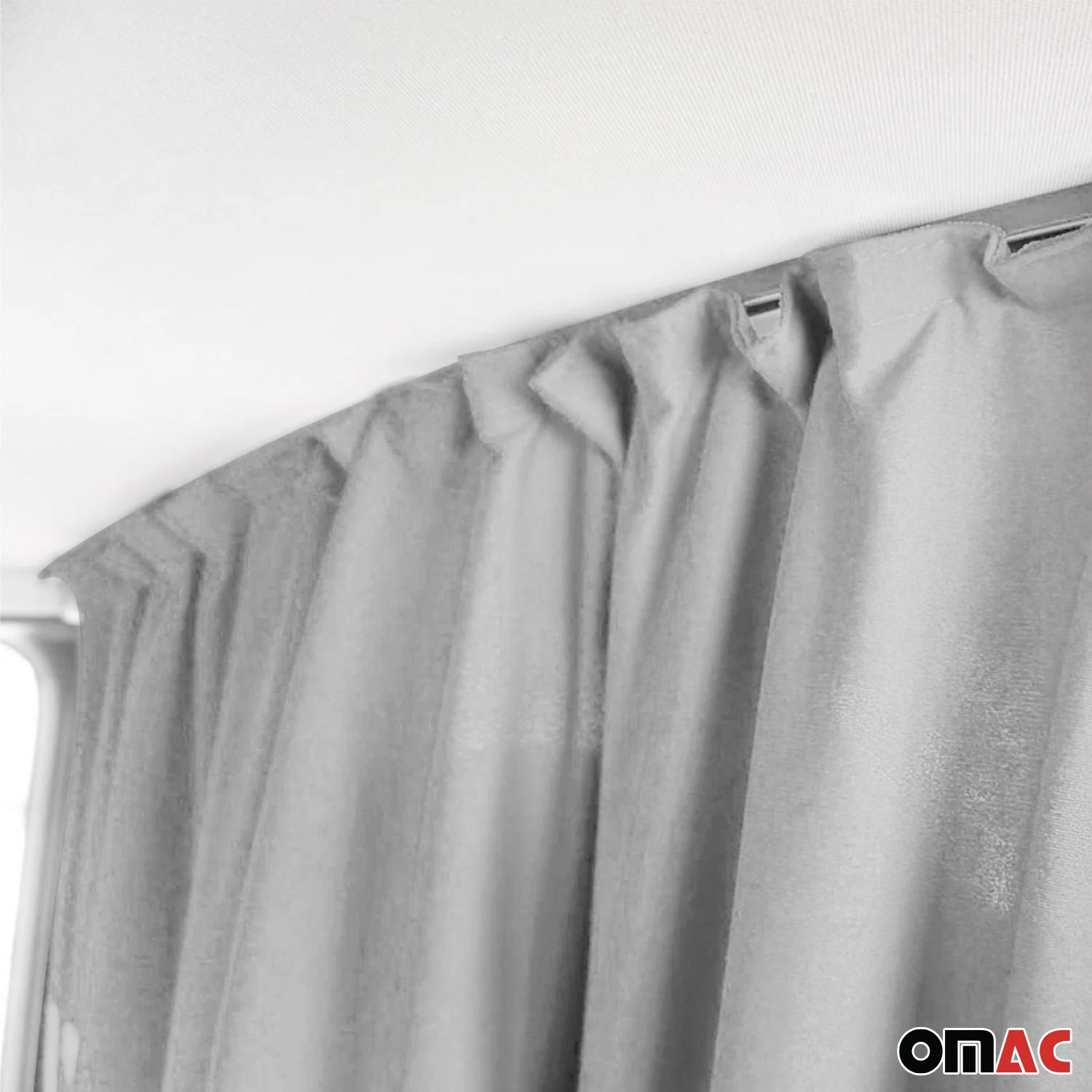 GMC Savana Cabin Divider Curtains Privacy Curtains Gray 2 Curtains - Image 7