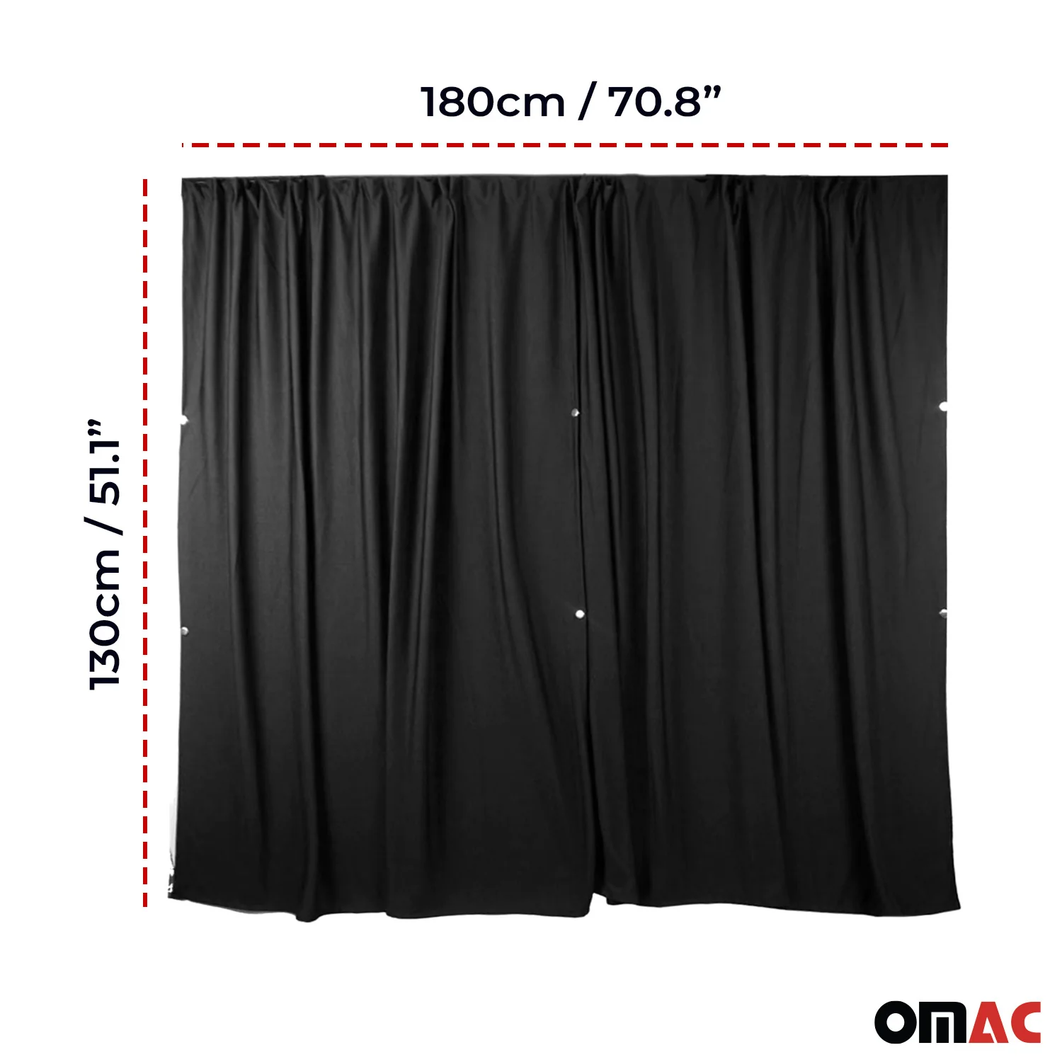Nissan NV3500 Cabin Divider Curtains Privacy Curtains Black 2 Curtains - Image 3