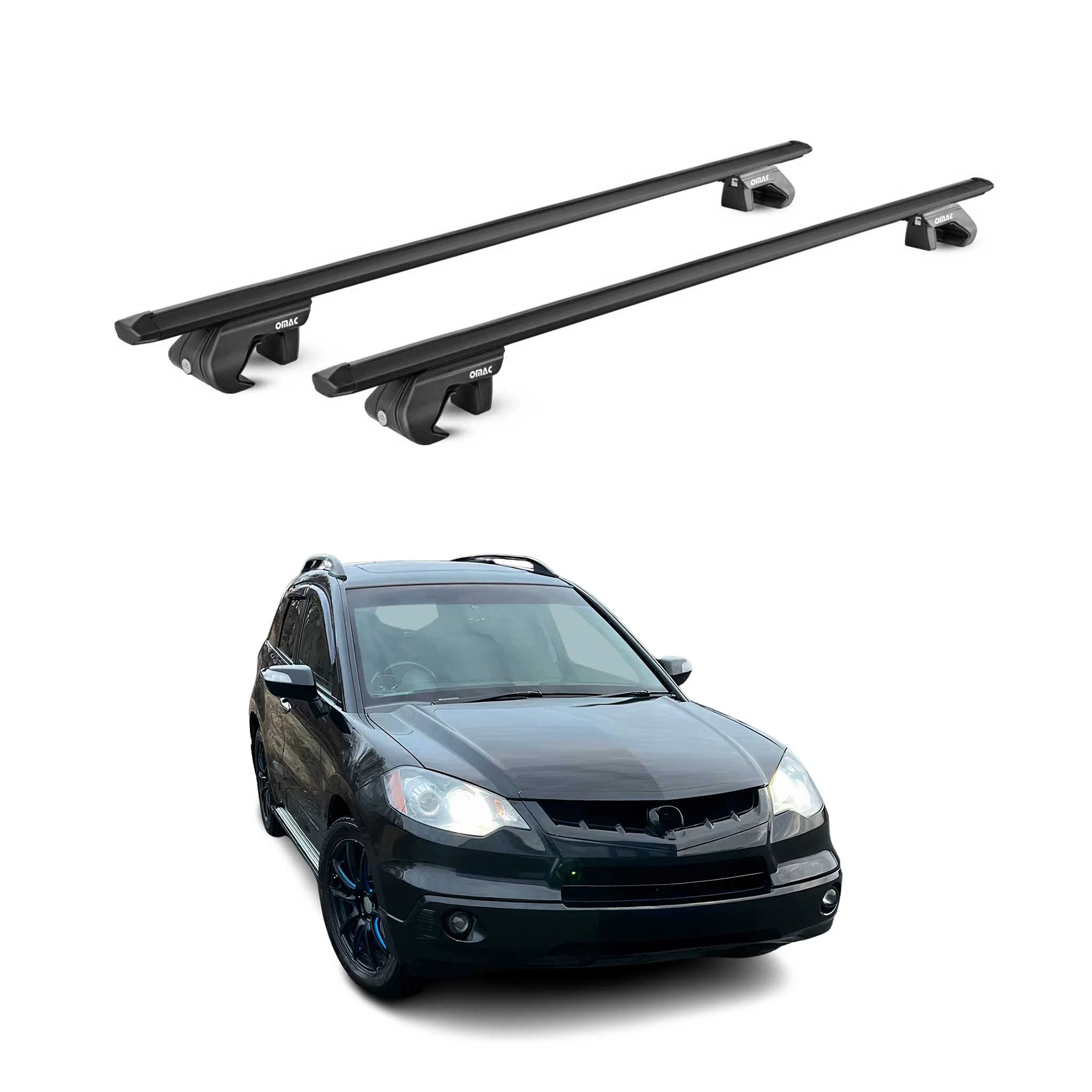 2007-2018 Acura RDX Roof Rack Cross Bars Black Luggage Carrier 2 Pcs