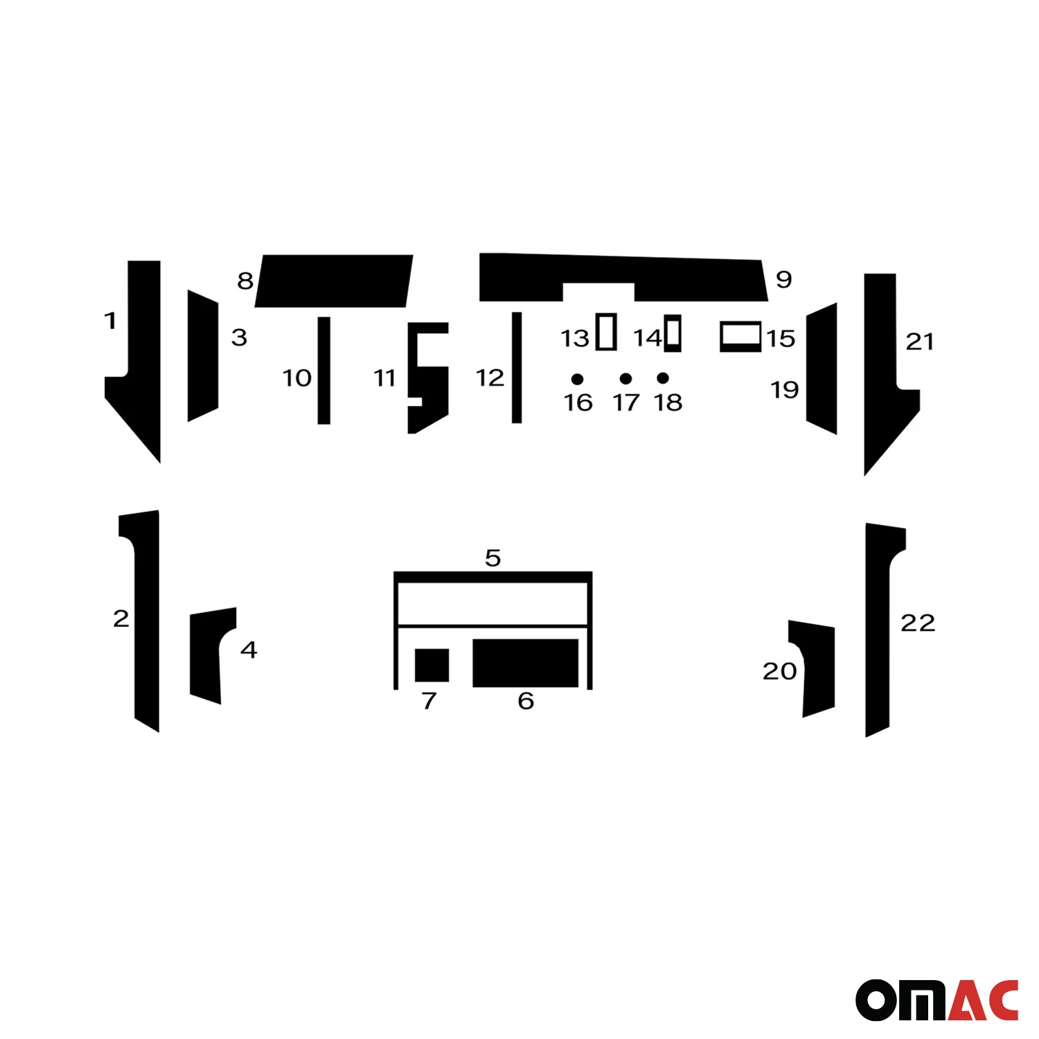 1989-1995 BMW 5 Series M5 E34 Sedan & Touring Wooden Look Dashboard Console Trim Kit 22x - Image 2