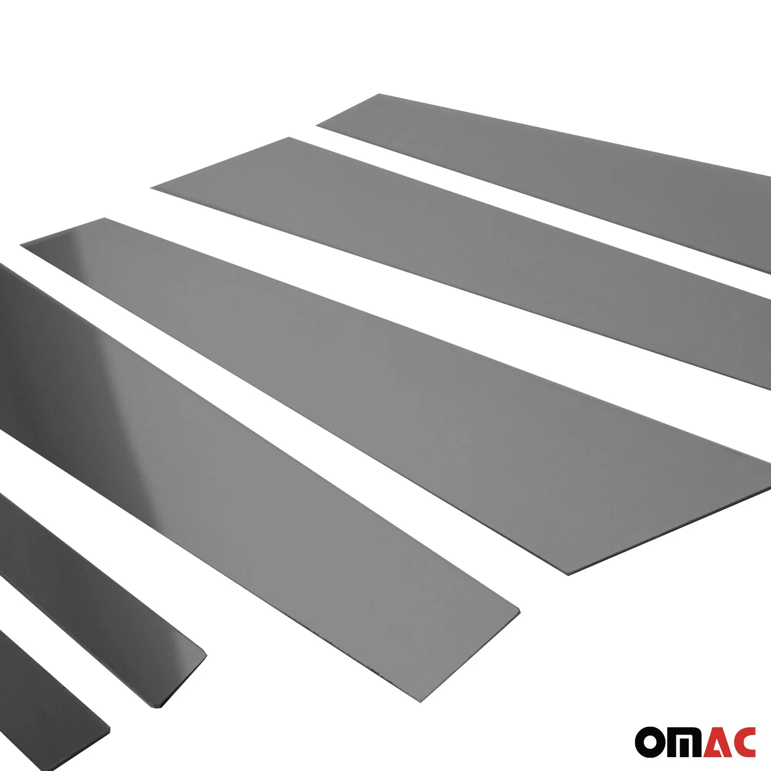 2004-2010 BMW 5 Series E60 M5 Sedan Window B Pillar Posts Trim Stainless Steel Dark 6x - Image 8