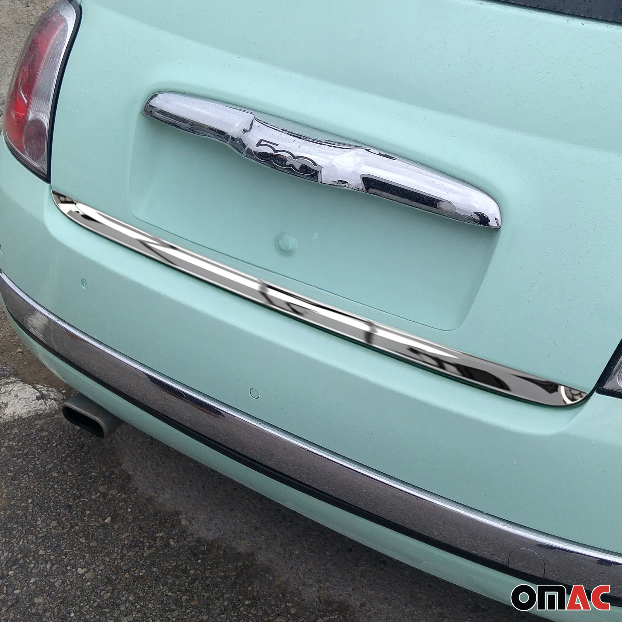 2010-2023 Fiat 500C Rear Trunk Molding Trim Stainless Steel Silver 1Pc - Image 2