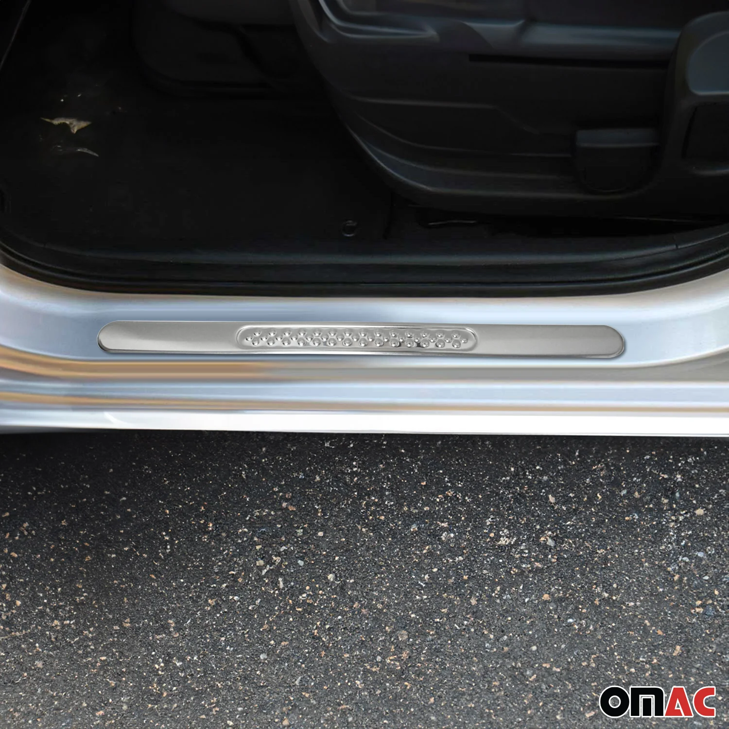 Door Sill Scuff Plate Scratch Protector Stainless Steel Chrome Gloss 4 Pcs - Image 2