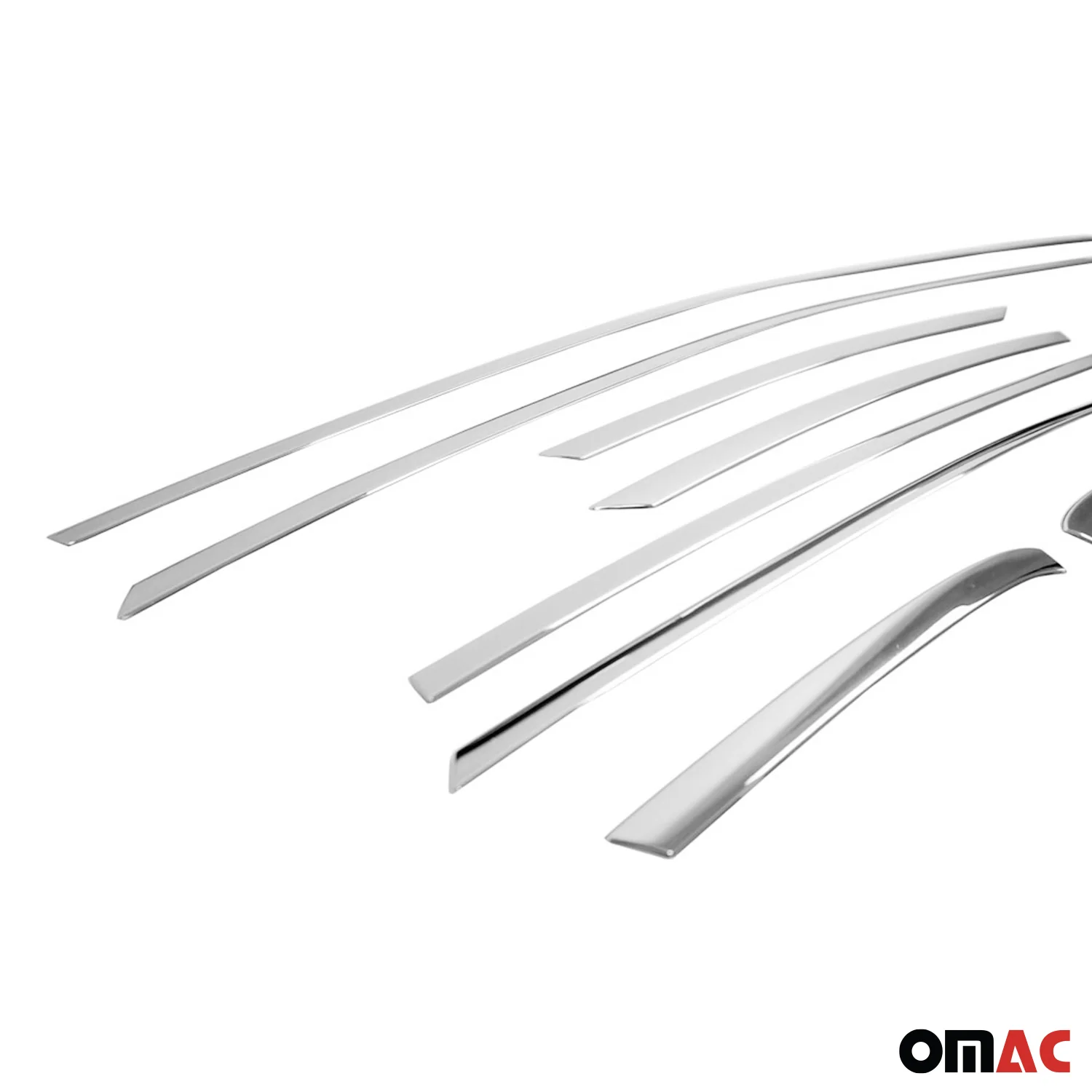 2011-2019 Ford Fiesta Upper Window Molding Trim Streamer Stainless Steel Silver 8 Pcs - Image 8