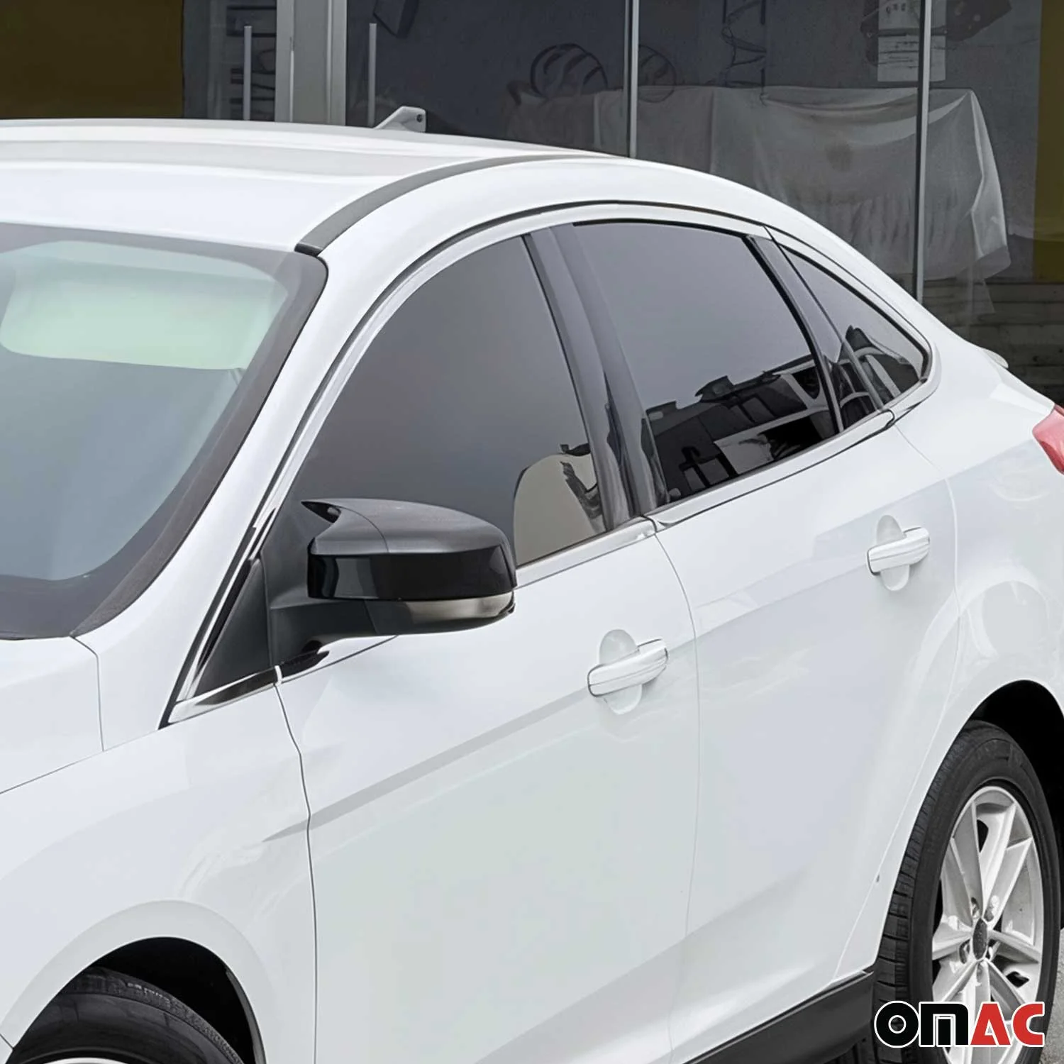 2012-2018 Ford Focus Sedan Window Molding Trim Streamer Stainless Steel - Image 2