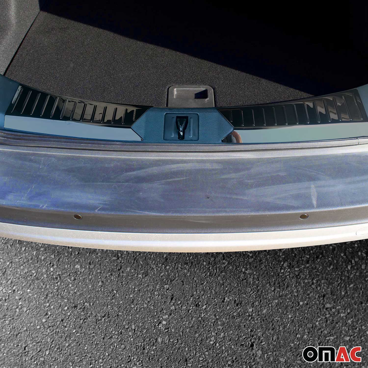 2013-2016 Ford Escape Trunk Sill Cover Bumper Guard Protector Stainless Steel Dark 2Pcs - Image 2
