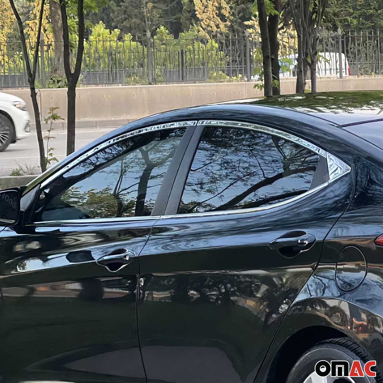 2011-2016 Hyundai Elantra Window Molding Trim Streamer Stainless Steel Silver 10 Pcs - Image 3