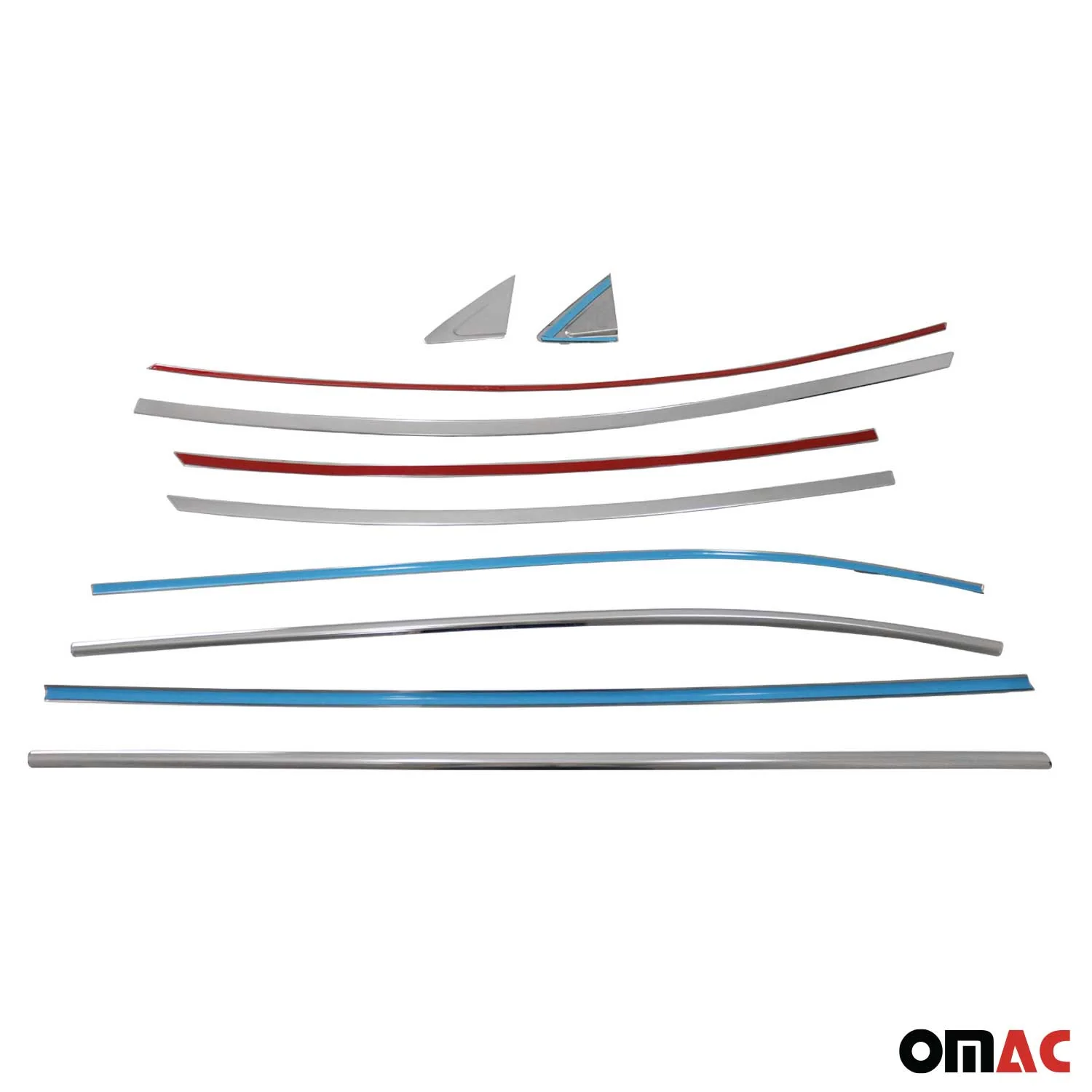 2011-2016 Hyundai Elantra Window Molding Trim Streamer Stainless Steel Silver 10 Pcs - Image 5