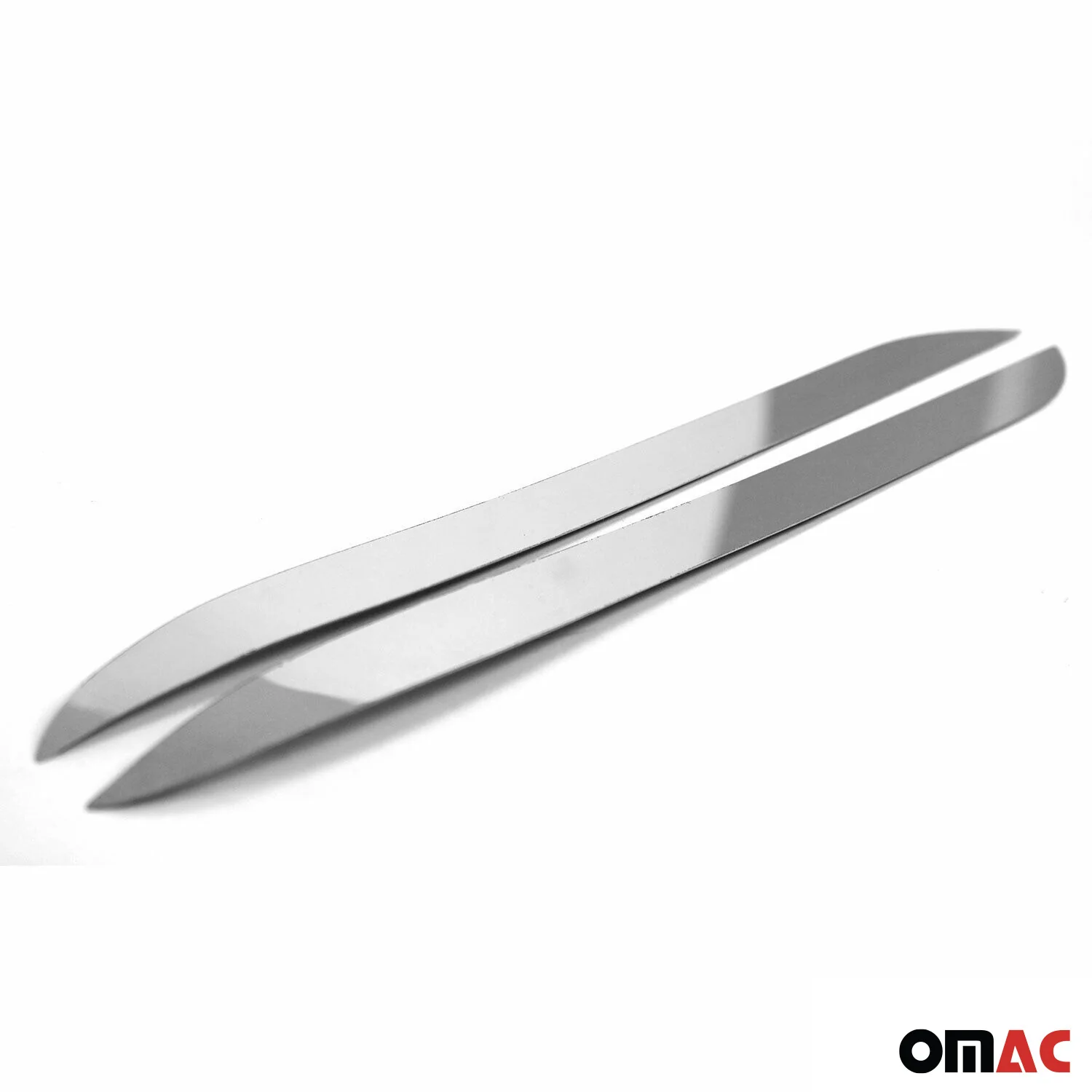 2018-2023 Hyundai Kona Rear Bumper Diffusor Chrome Trim Silver Stainless Steel 2 Pcs - Image 4
