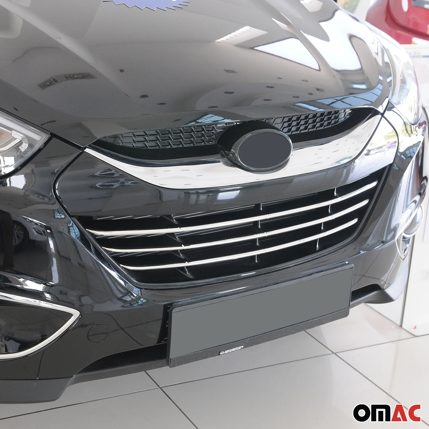 2010-2015 Hyundai Tucson Front Bumper Grill Trim Molding Stainless Steel Silver 3 Pcs - Image 2