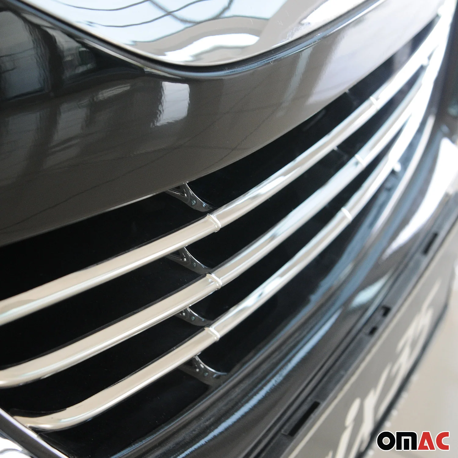 2010-2015 Hyundai Tucson Front Bumper Grill Trim Molding Stainless Steel Silver 3 Pcs - Image 3