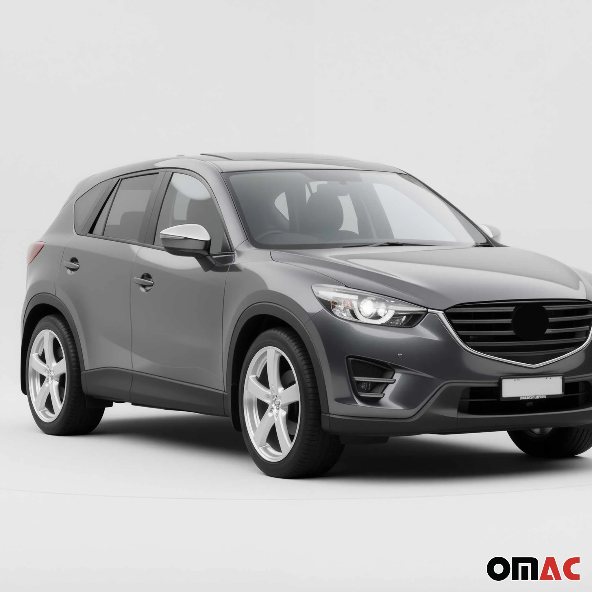2017-2025 Mazda CX-5 2.gen Side Mirror Cover Caps Chrome Silver 2 Pcs - Image 2