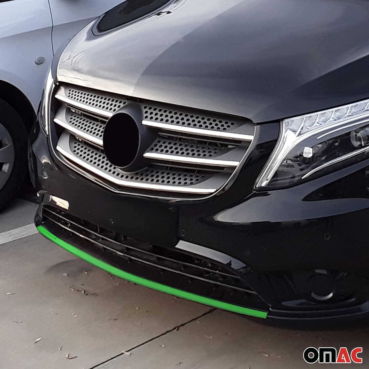 2016-2024 Mercedes Metris Front Bumper Grill Trim Molding S. Steel Green - Image 2