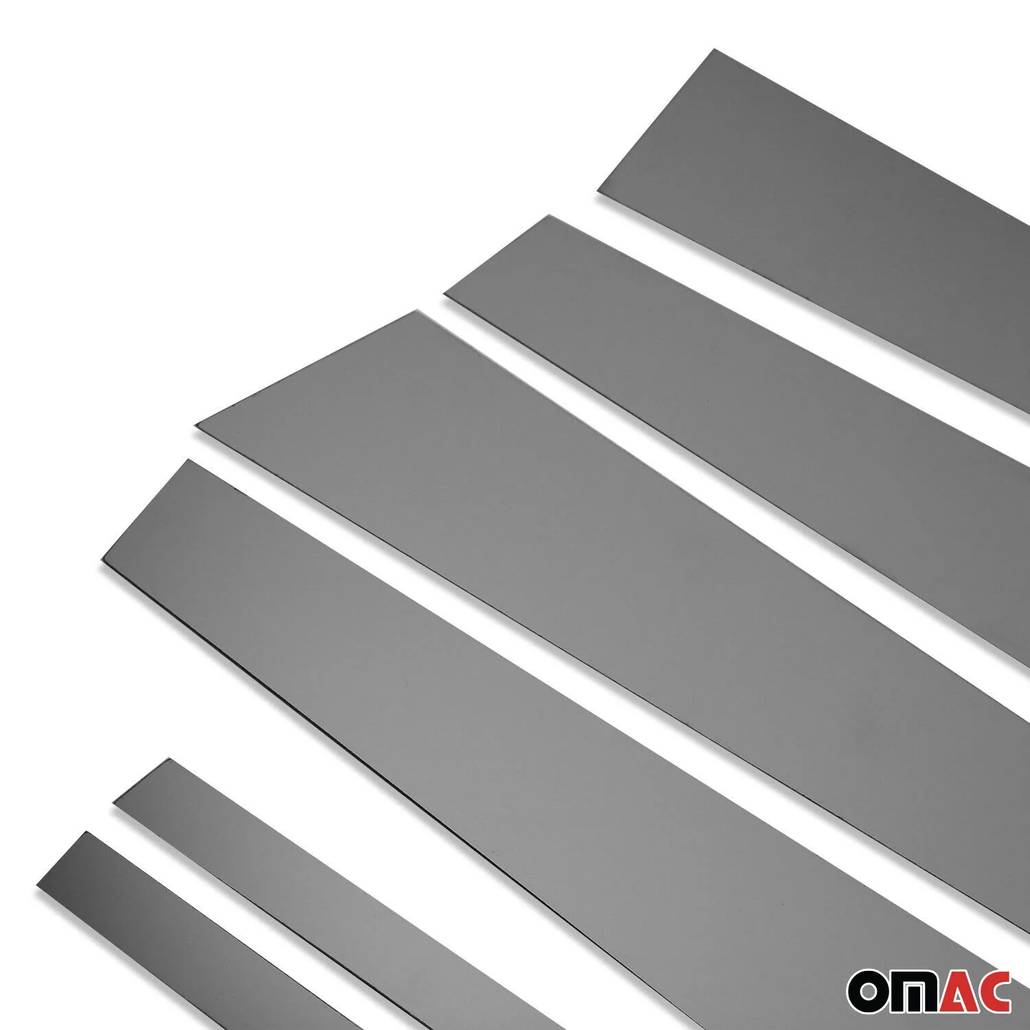 2007-2013 Mercedes S Class W221 Window B Pillar Posts Trim Stainless Steel Dark 6x - Image 7