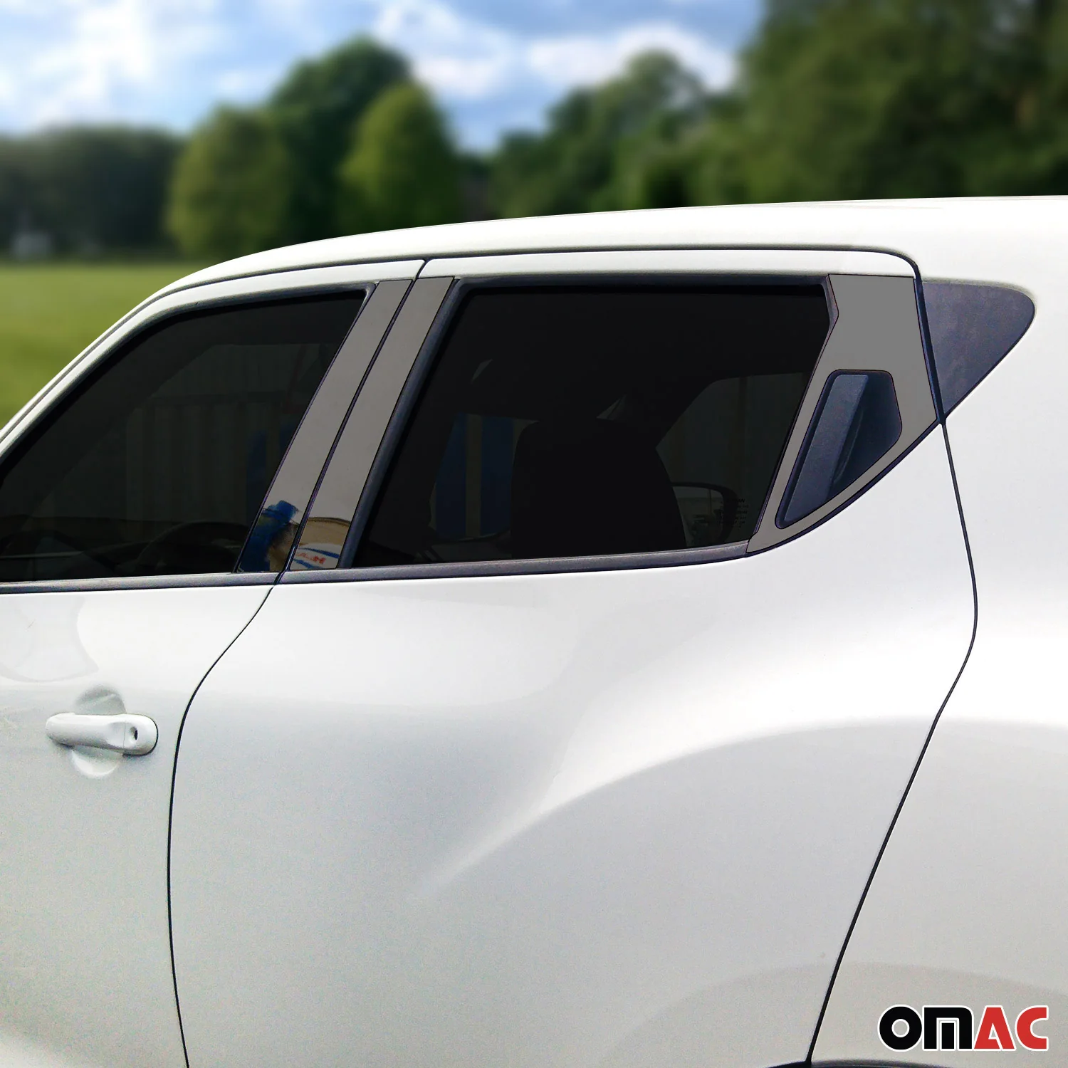 2011-2017 Nissan Juke Window B Pillar Posts Door Trim Cover Stainless Steel Dark 6x - Image 2