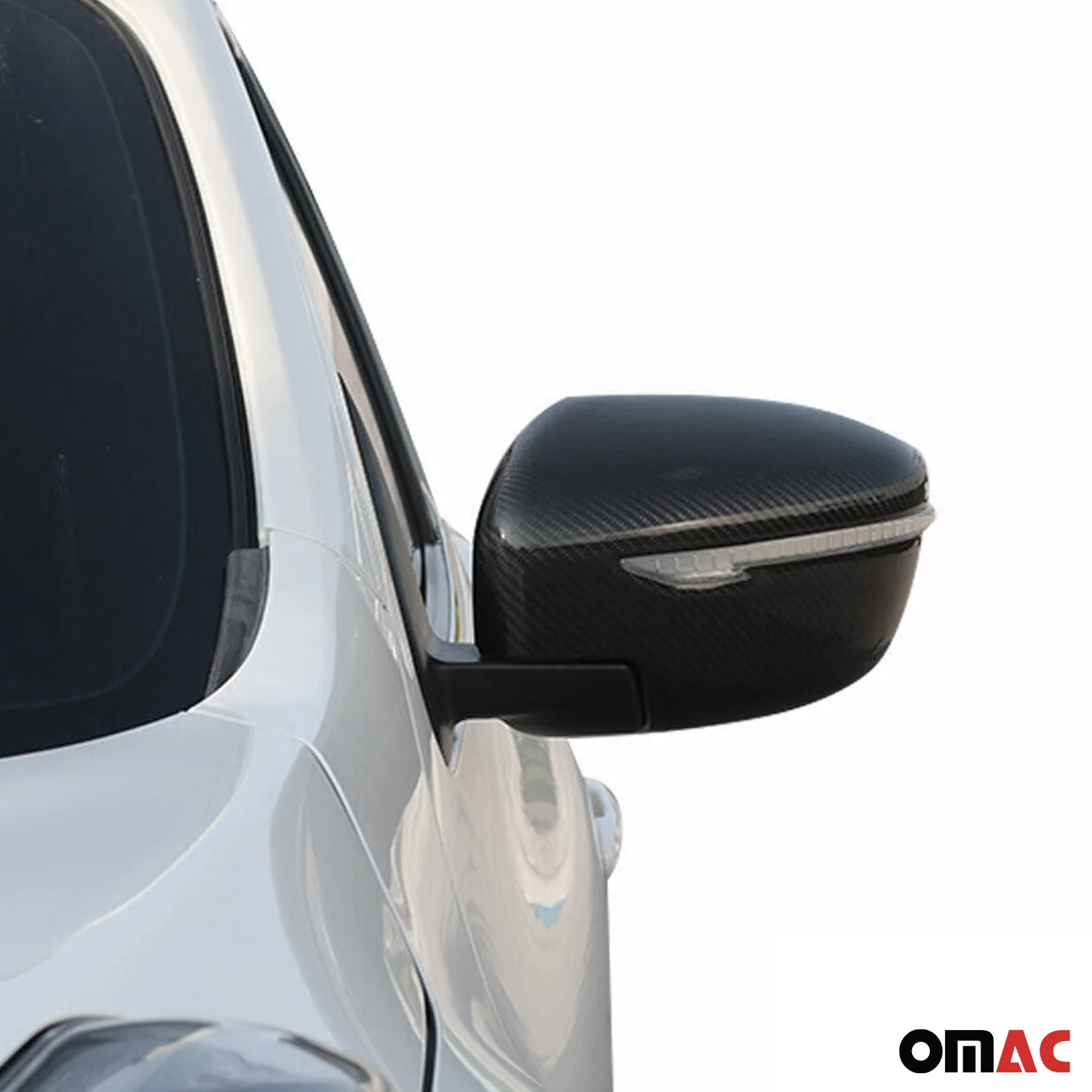 2017-2020 Nissan Pathfinder Side Mirror Cover Caps Carbon Fiber Black 2 Pcs - Image 3