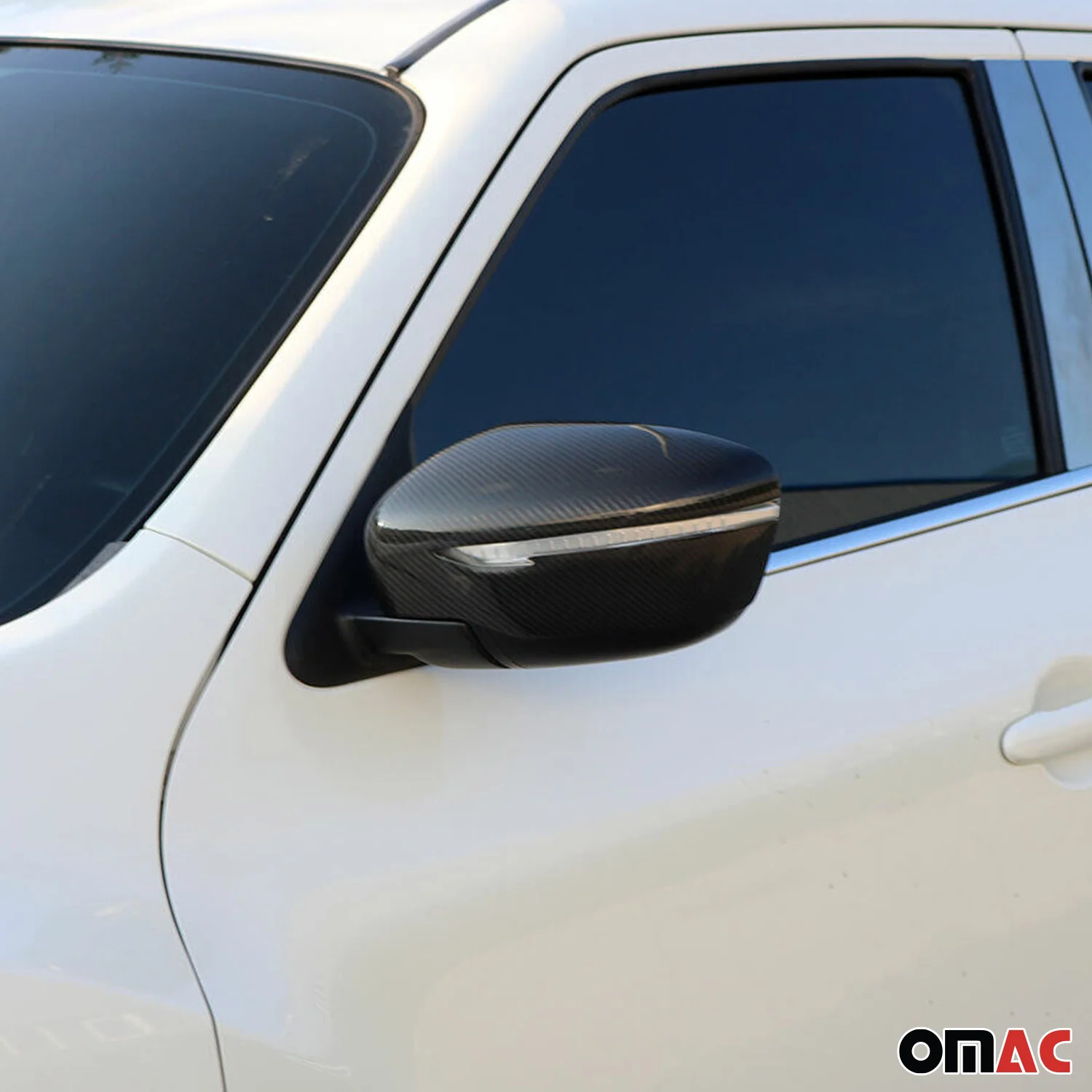 2017-2021 Nissan Qashqai Side Mirror Cover Caps Carbon Fiber Black 2Pcs - Image 2