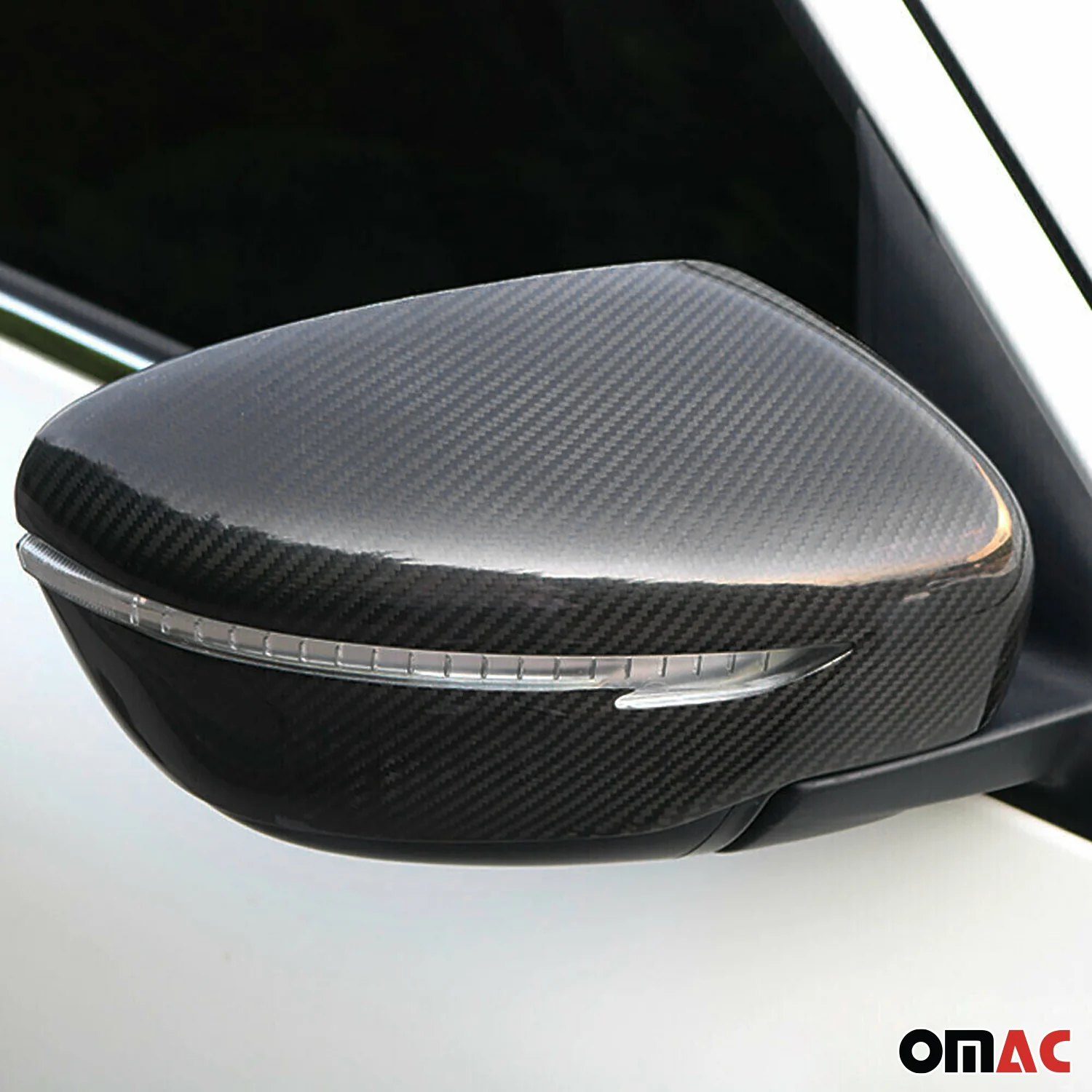 2014-2020 Nissan Rogue Side Mirror Cover Caps Carbon Fiber Black 2 Pcs - Image 6