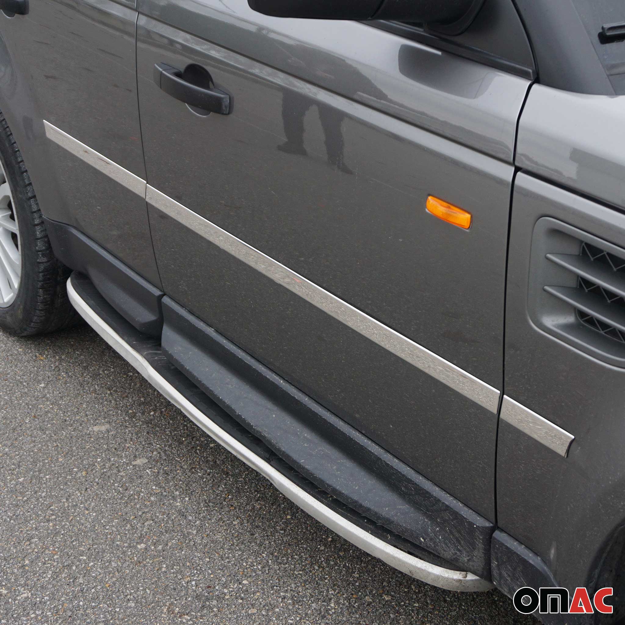 2006-2009 Land Rover Range Rover Sport Side Door Molding Trim Stainless Steel Silver - Image 3