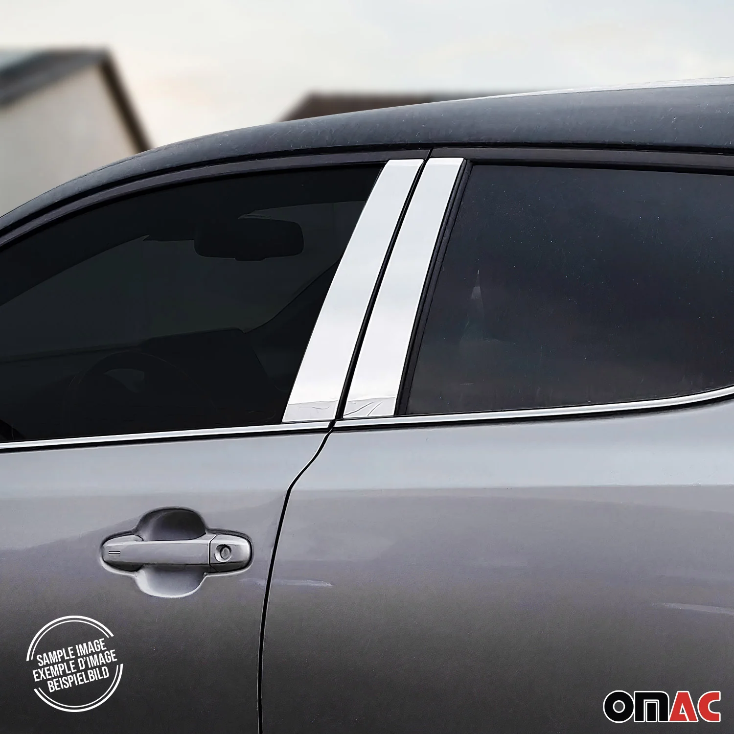 2018-2022 Toyota C-HR Window B Pillar Posts Door Trim Cover Stainless Steel Silver 4x - Image 2