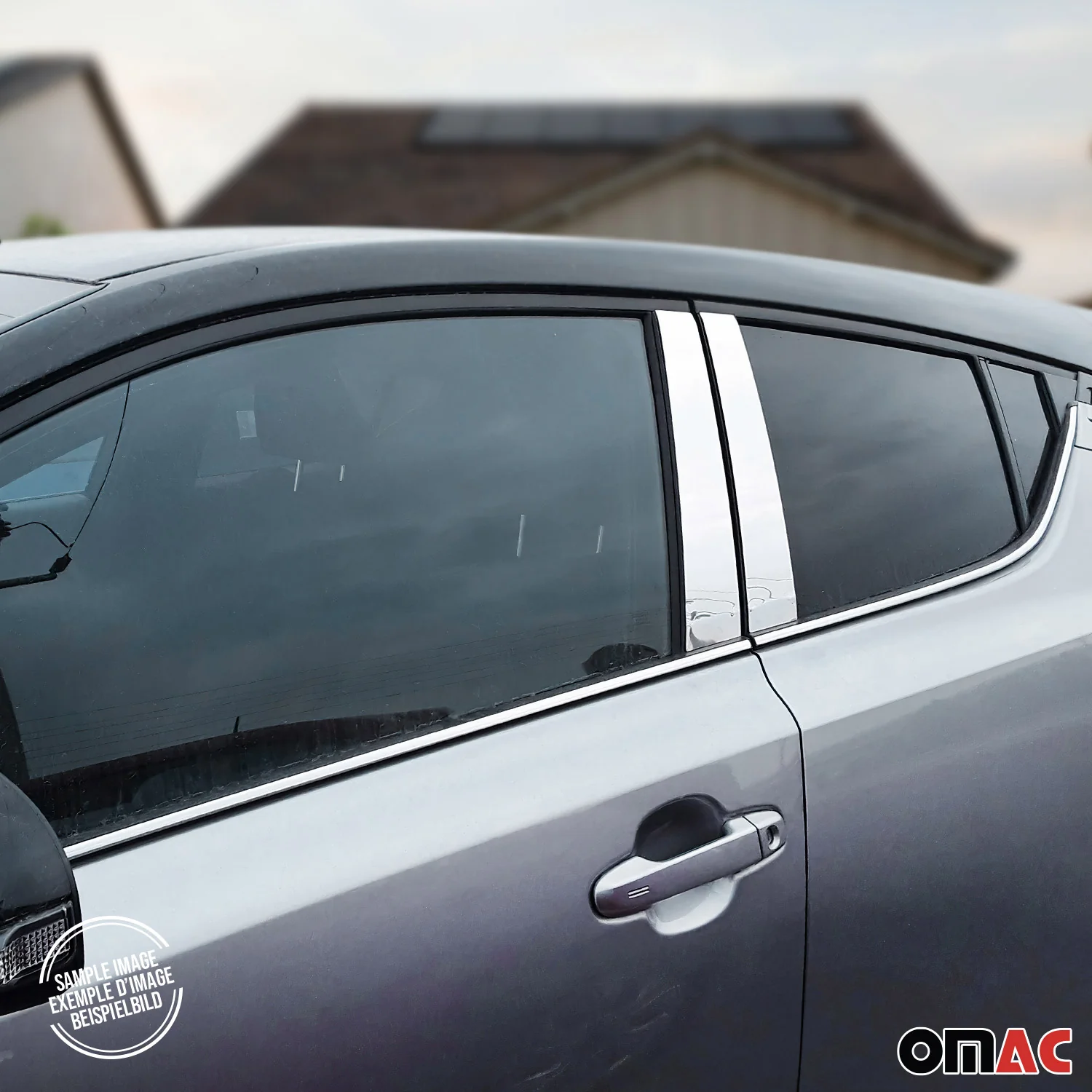 2018-2022 Toyota C-HR Window B Pillar Posts Door Trim Cover Stainless Steel Silver 4x - Image 3