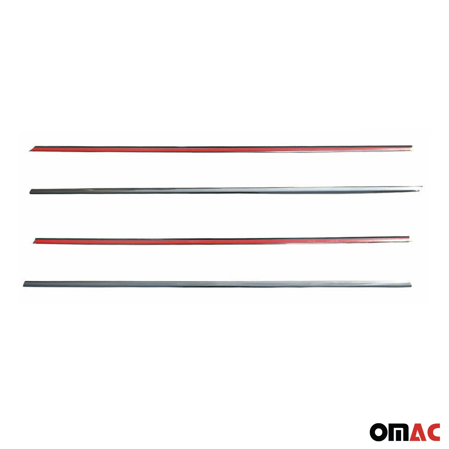 2003-2008 Toyota Corolla Window Molding Trim Streamer Stainless Steel Silver 4 Pcs - Image 5