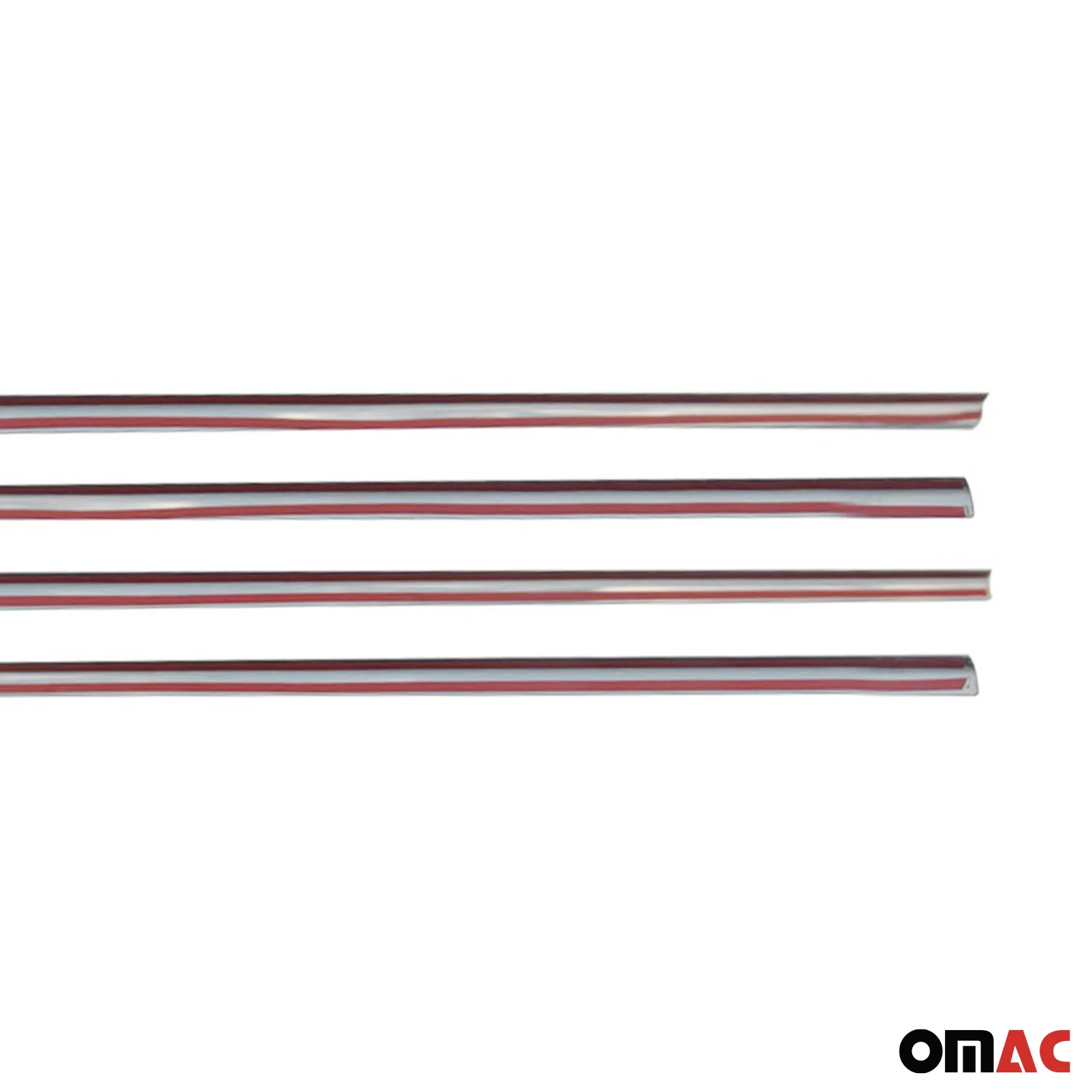 2009-2013 Toyota Corolla Window Molding Trim Streamer Stainless Steel Silver 4 Pcs - Image 5