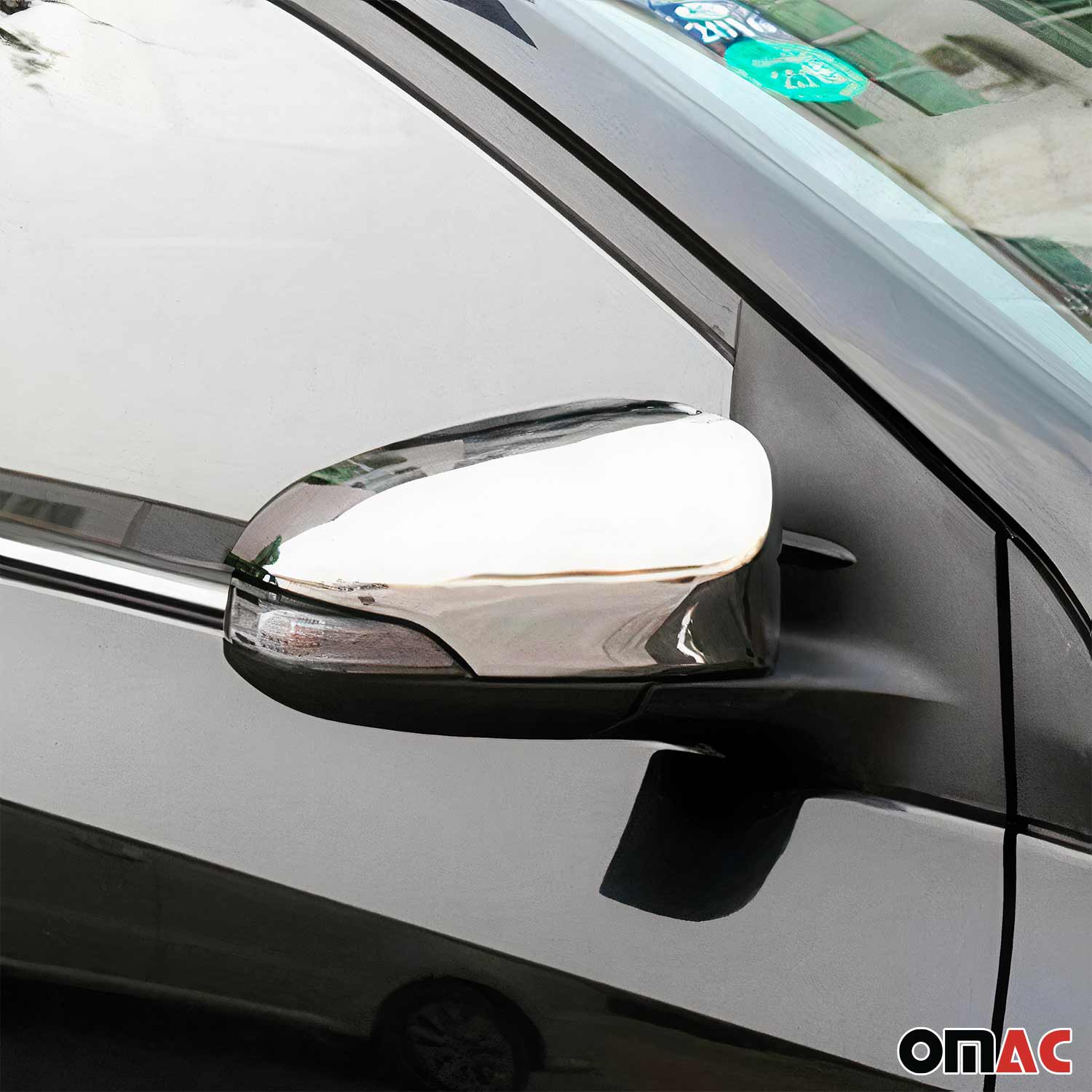 2014-2019 Toyota Corolla Side Mirror Cover Caps Chrome Silver 2 Pcs - Image 2
