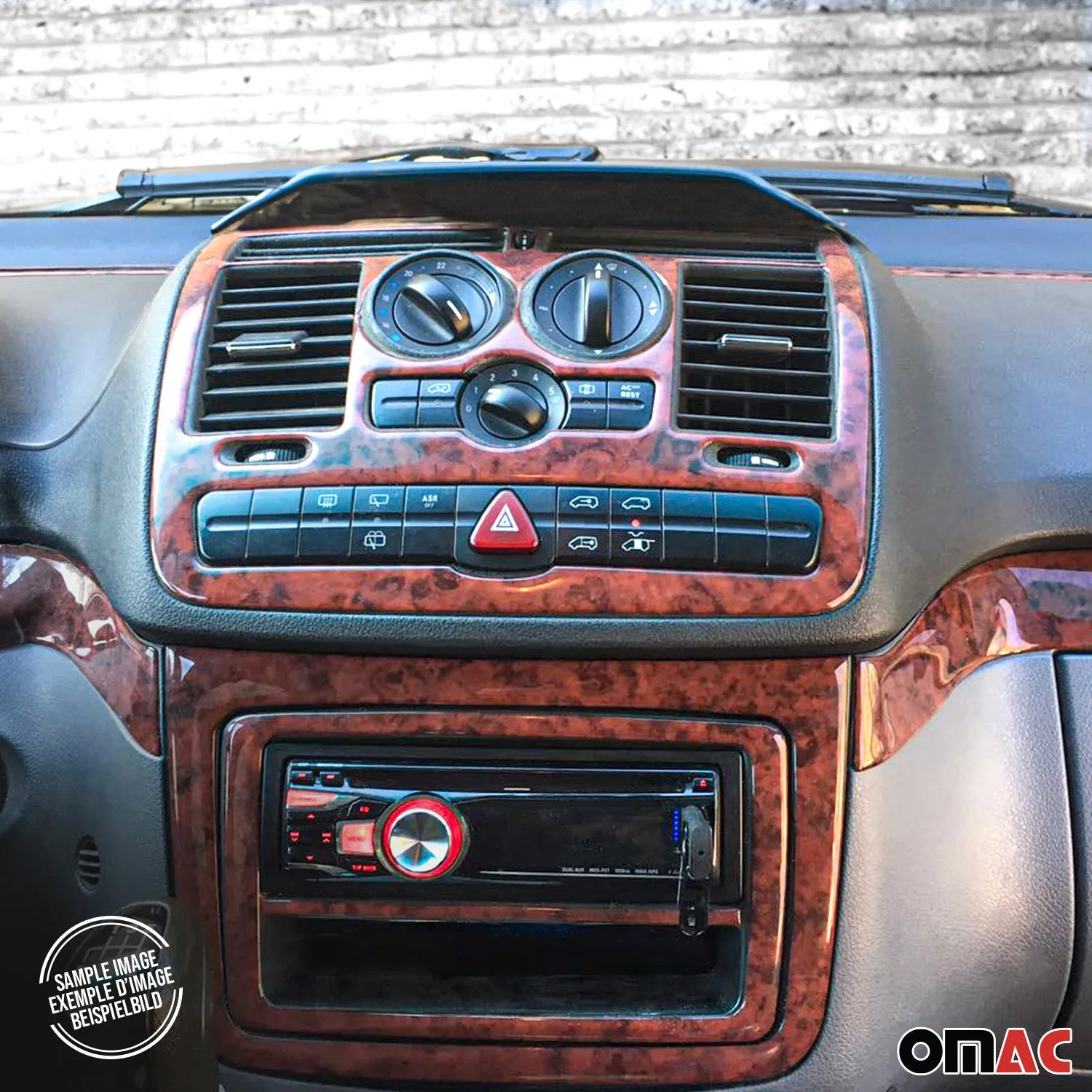 2011-2014 VW Jetta A6 Wooden Look Dashboard Console Trim Kit 22 Pcs - Image 3