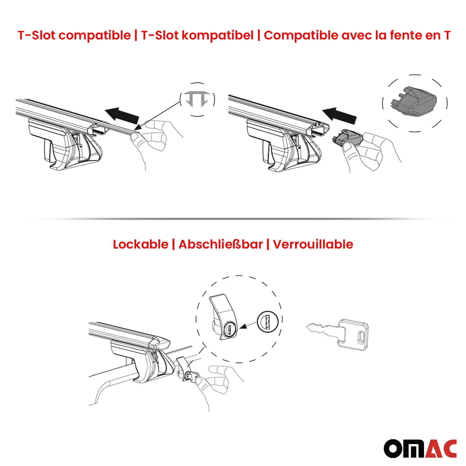 2008-2010 Volvo V70 XC70 Roof Rack Cross Bars Luggage Carrier 2 Pcs - Image 9