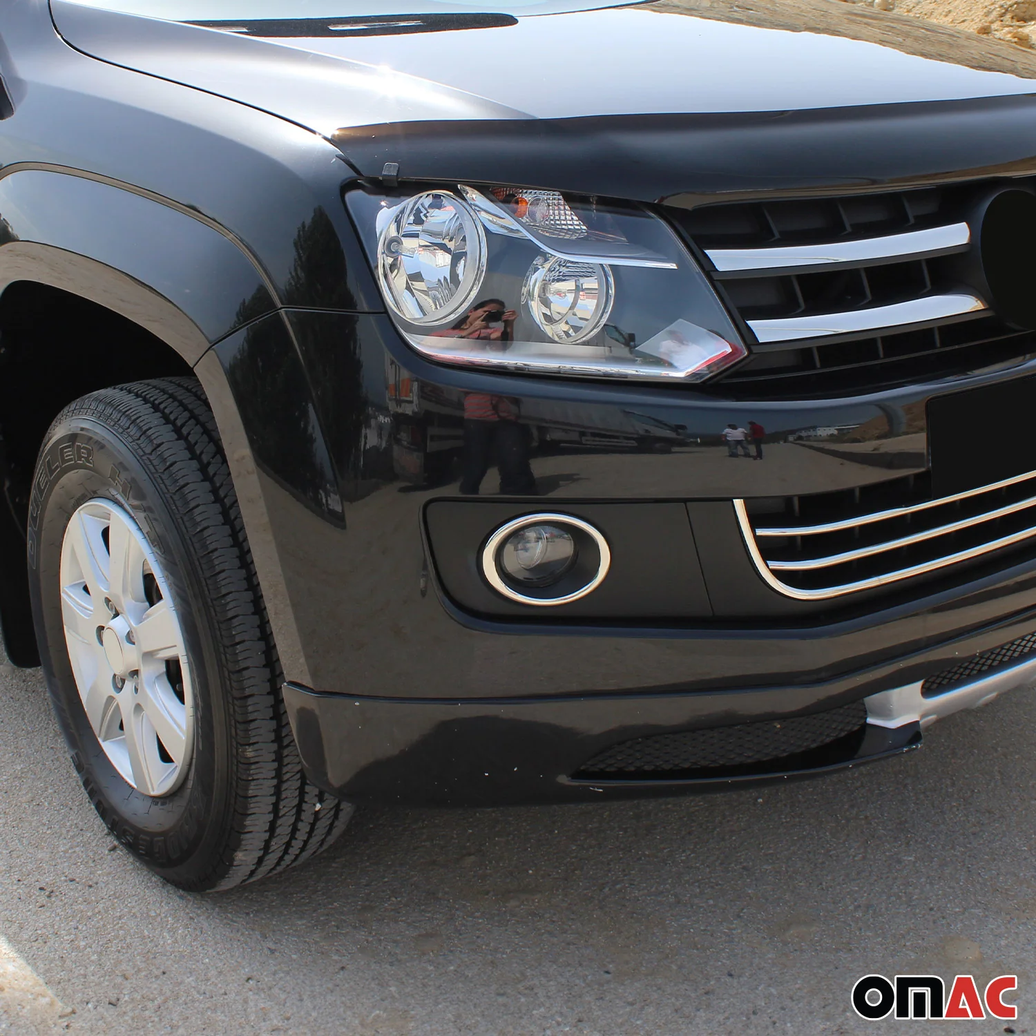 2010-2012 VW Amarok Fog Light Lamp Bezel Cover Stainless Steel Silver 2 Pcs - Image 2