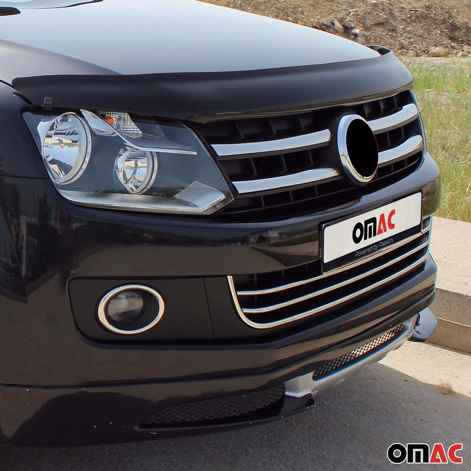 2010-2016 VW Amarok 4X2 Front Bumper Trim Molding Stainless Steel Silver 2 Pcs - Image 3