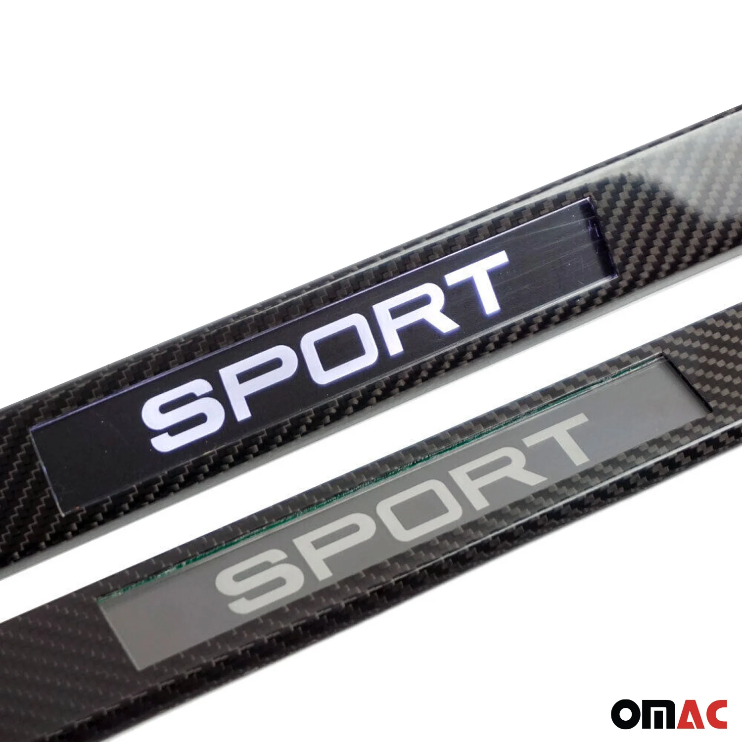 2015-2021 VW Golf Mk7 Door Sill Scuff Plate Illuminated Carbon Fiber Black 2Pcs - Image 3