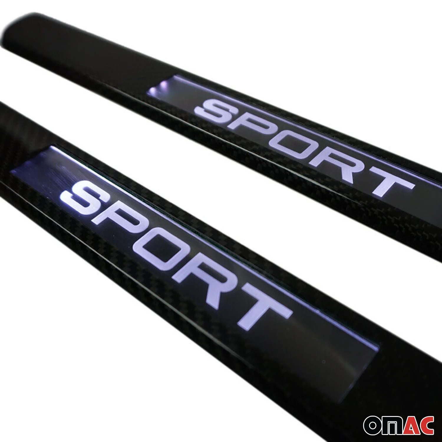 2012-2014 VW Passat B7 Door Sill Scuff Plate Illuminated Carbon Fiber Black 2Pcs - Image 7