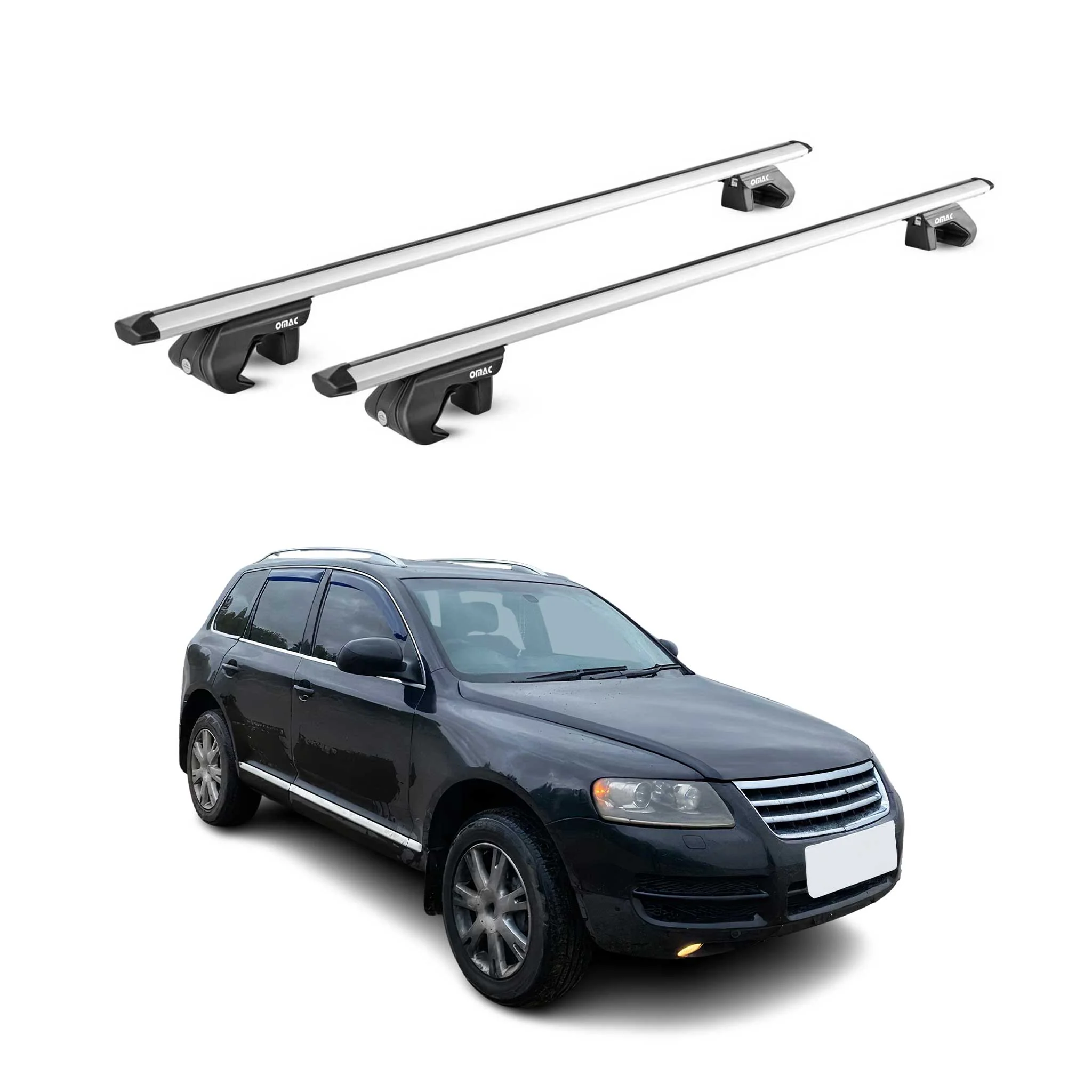 2004-2010 Volkswagen Touareg Roof Rack Cross Bars Luggage Carrier 2 Pcs