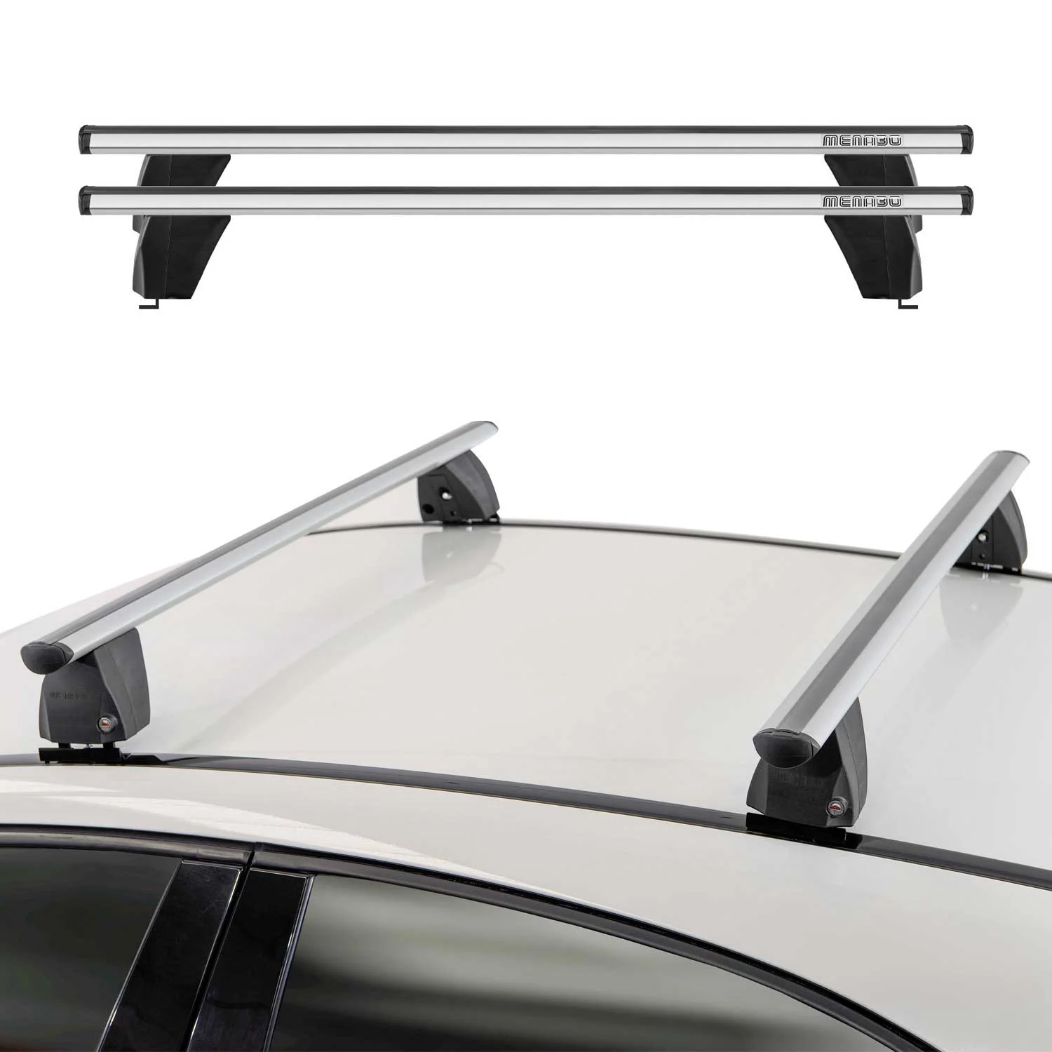 2020-2022 Mercedes GLC Class Coupe C253 Roof Rack Cross Bars Silver - Image 2