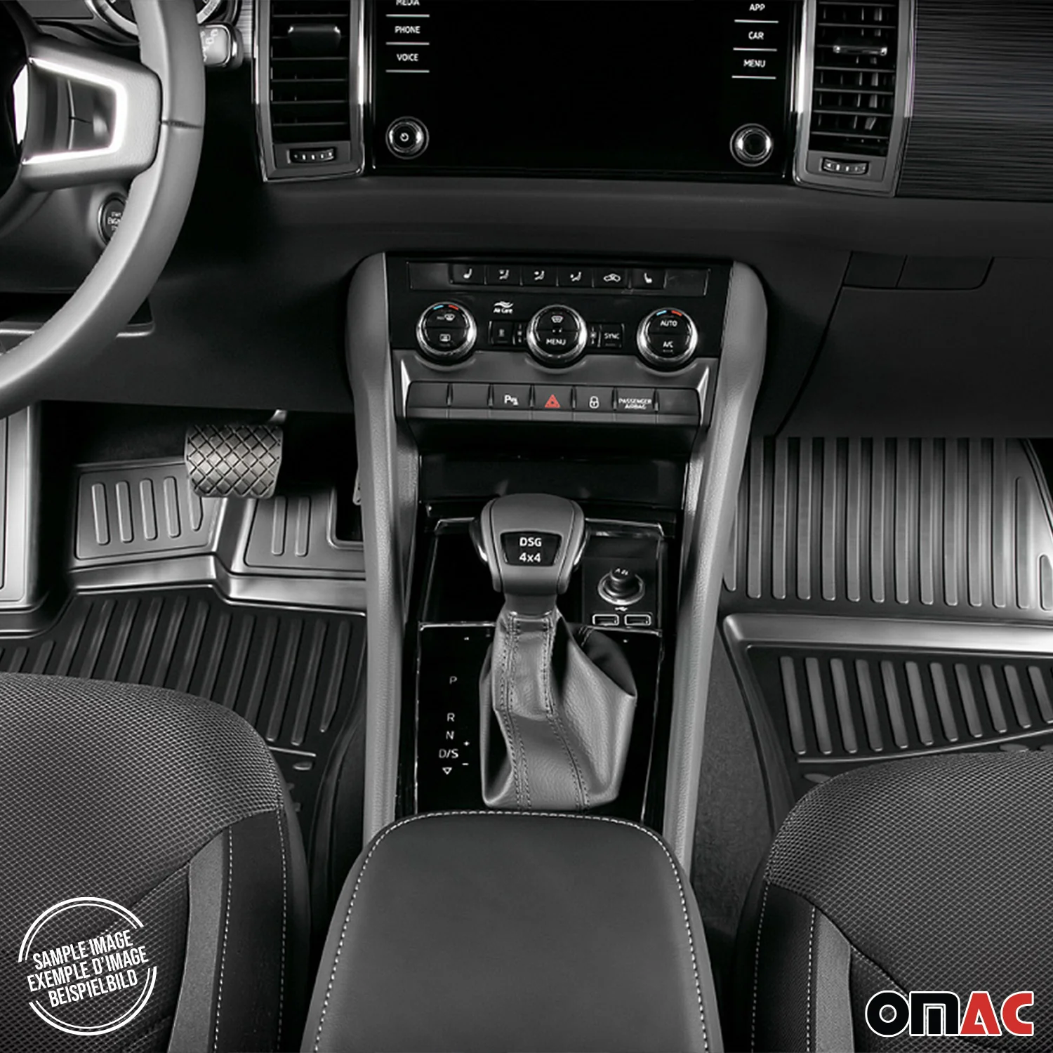 2016-2023 Mazda CX-9 Floor Mats & Cargo Liner Full Set All Weather Black - Image 4