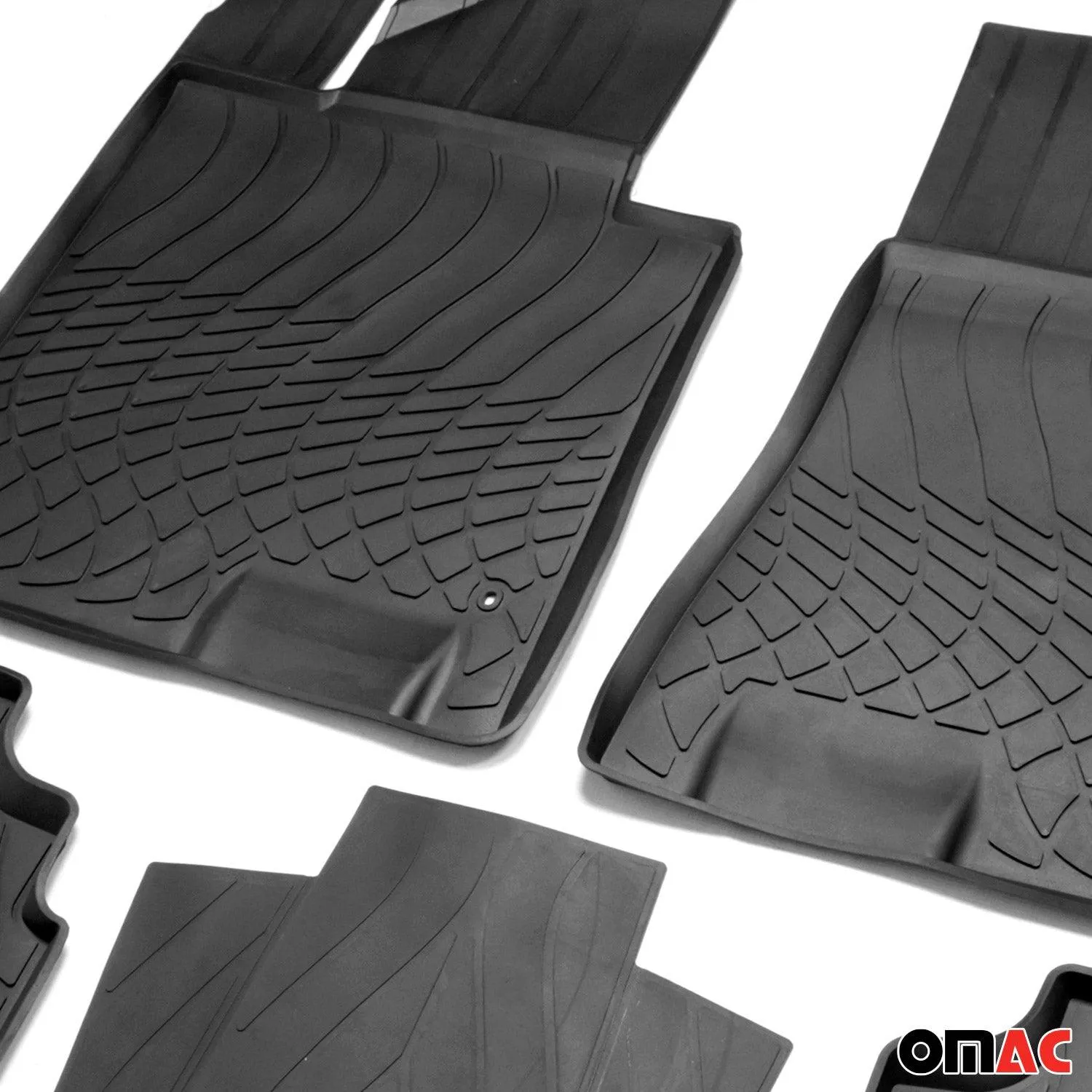 2020-2026 Hyundai Sonata Floor Mats Liners Full Set All Weather Black - Image 5
