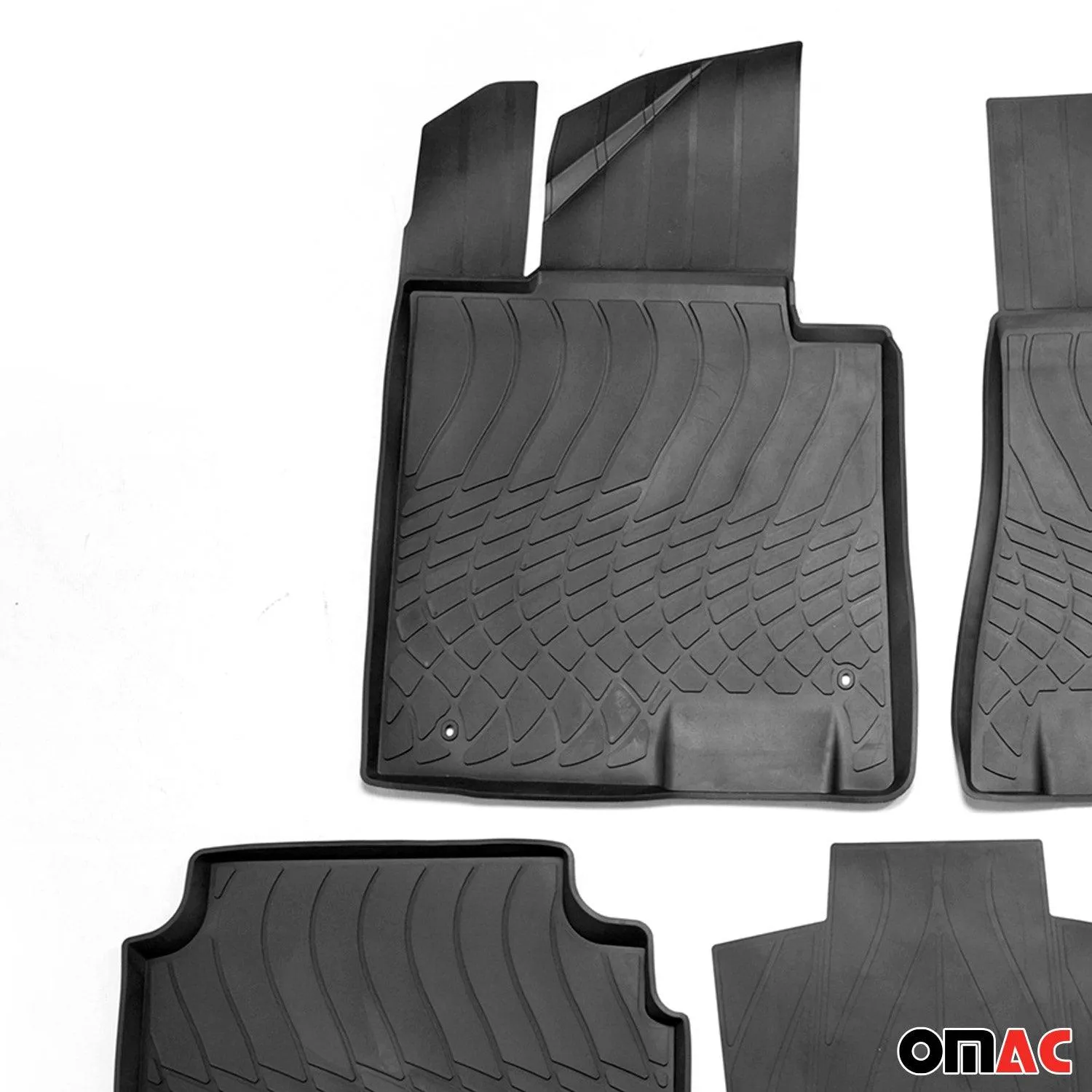 2020-2026 Hyundai Sonata Floor Mats Liners Full Set All Weather Black - Image 8