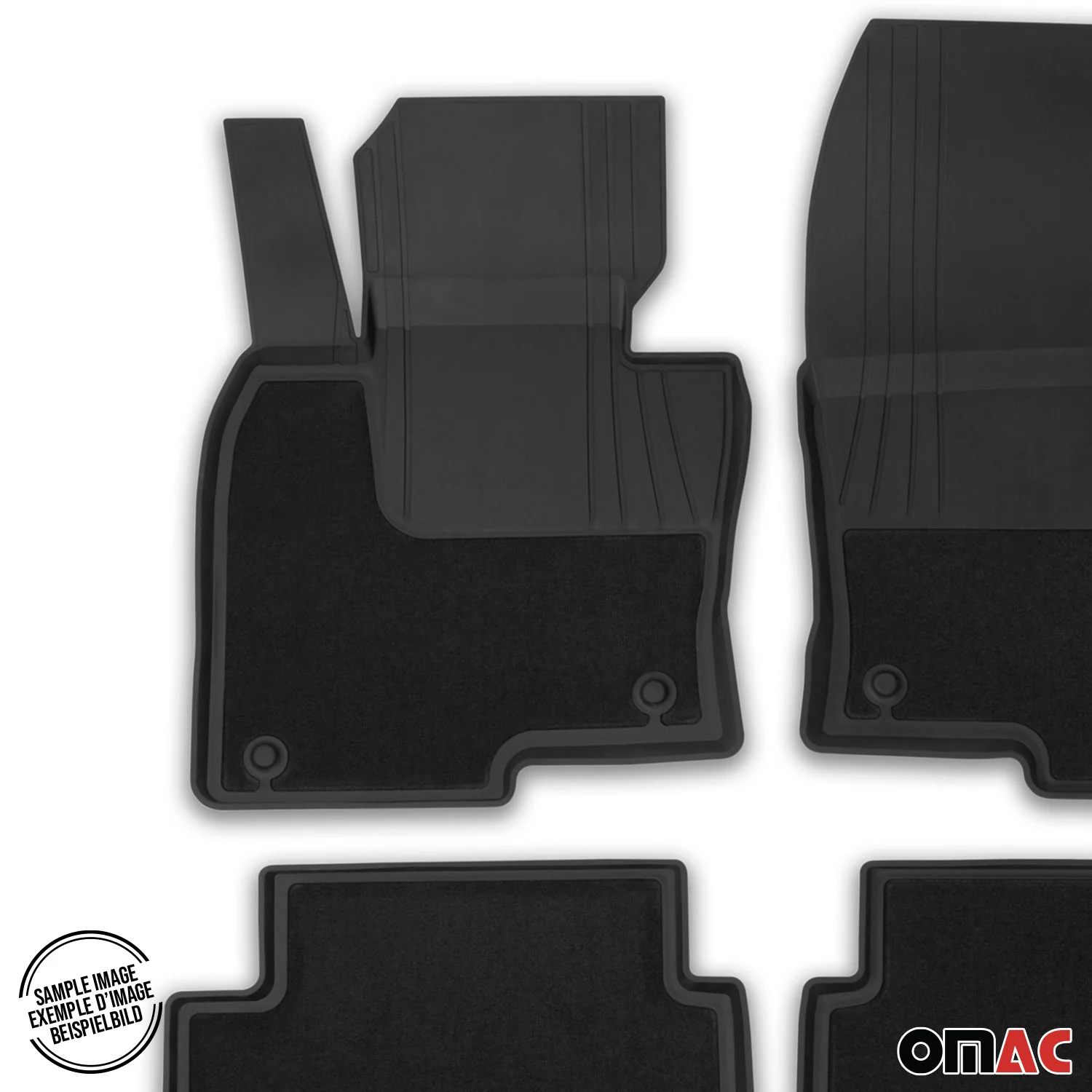 2019-2025 Toyota RAV4 Floor Mats Liners Full Set All Weather Black - Image 4