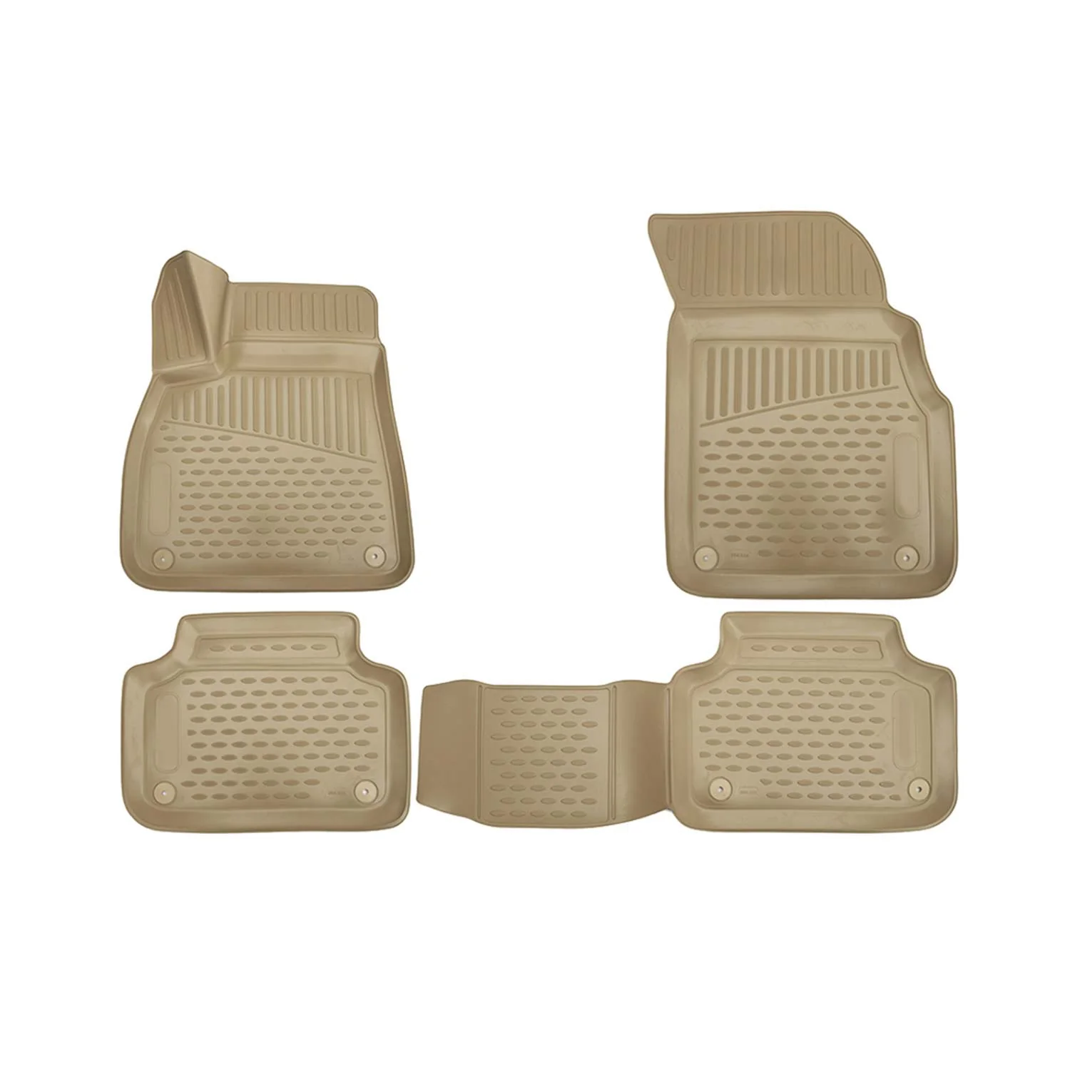 2017-2026 Audi Q7 Q8 (Typ 4M) Floor Mats Liners Full Set All Weather Beige